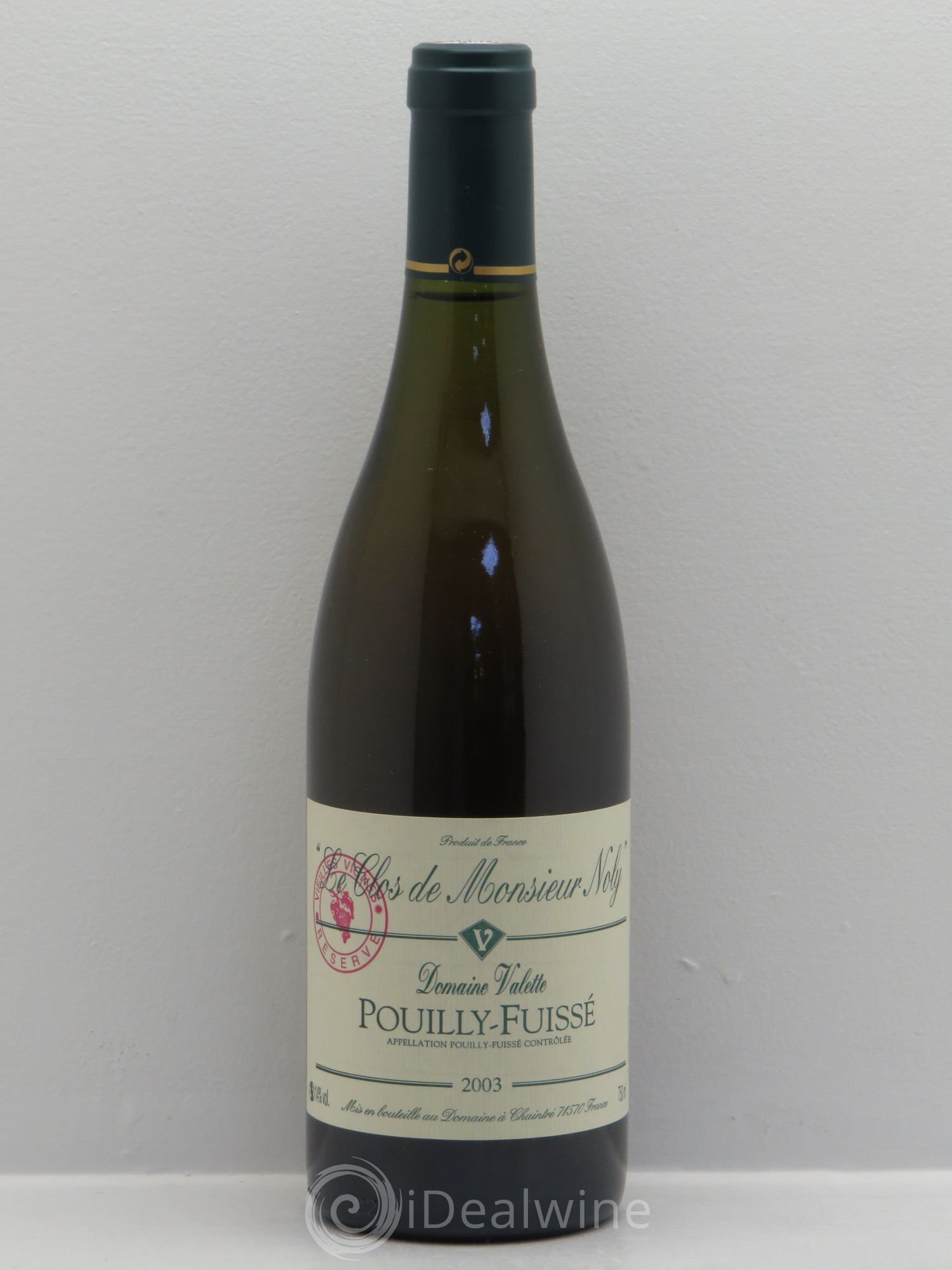 Pouilly-Fuissé Clos de Monsieur Noly Valette (Domaine) 2003 - Lot de 1 bouteille - 0