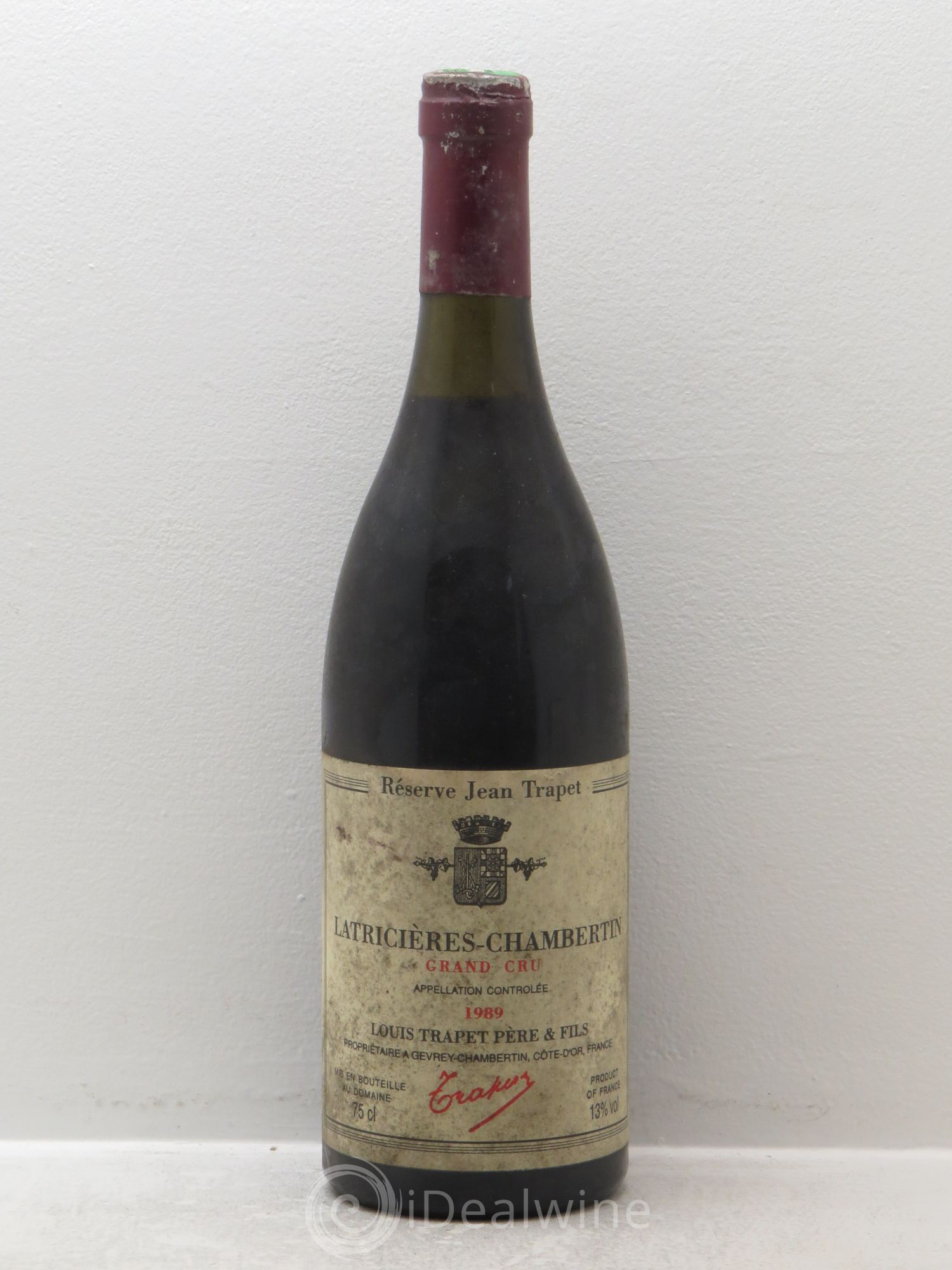 Latricières-Chambertin Grand Cru Domaine Trapet (Réserve Jean Trapet) 1989 - Lot de 1 bouteille - 0