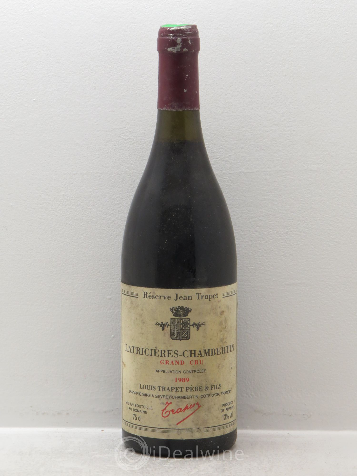 Latricières-Chambertin Grand Cru Domaine Trapet (Réserve Jean Trapet) 1989 - Lot de 1 bouteille - 0