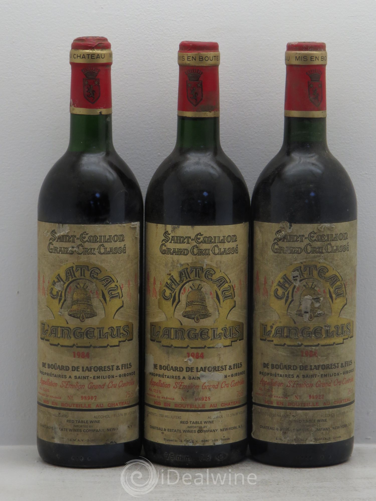Château Angélus 1er Grand Cru Classé A 1984 - Lot de 3 bouteilles - 0