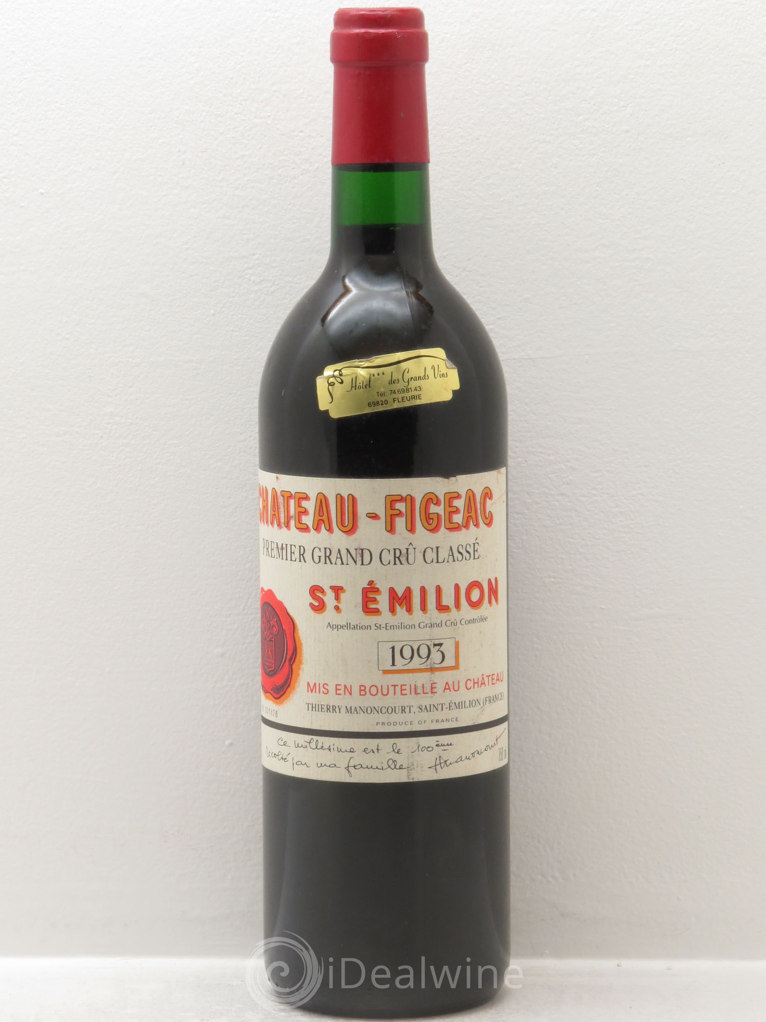 Château Figeac 1er Grand Cru Classé A 1993 - Lot de 1 bouteille - 0