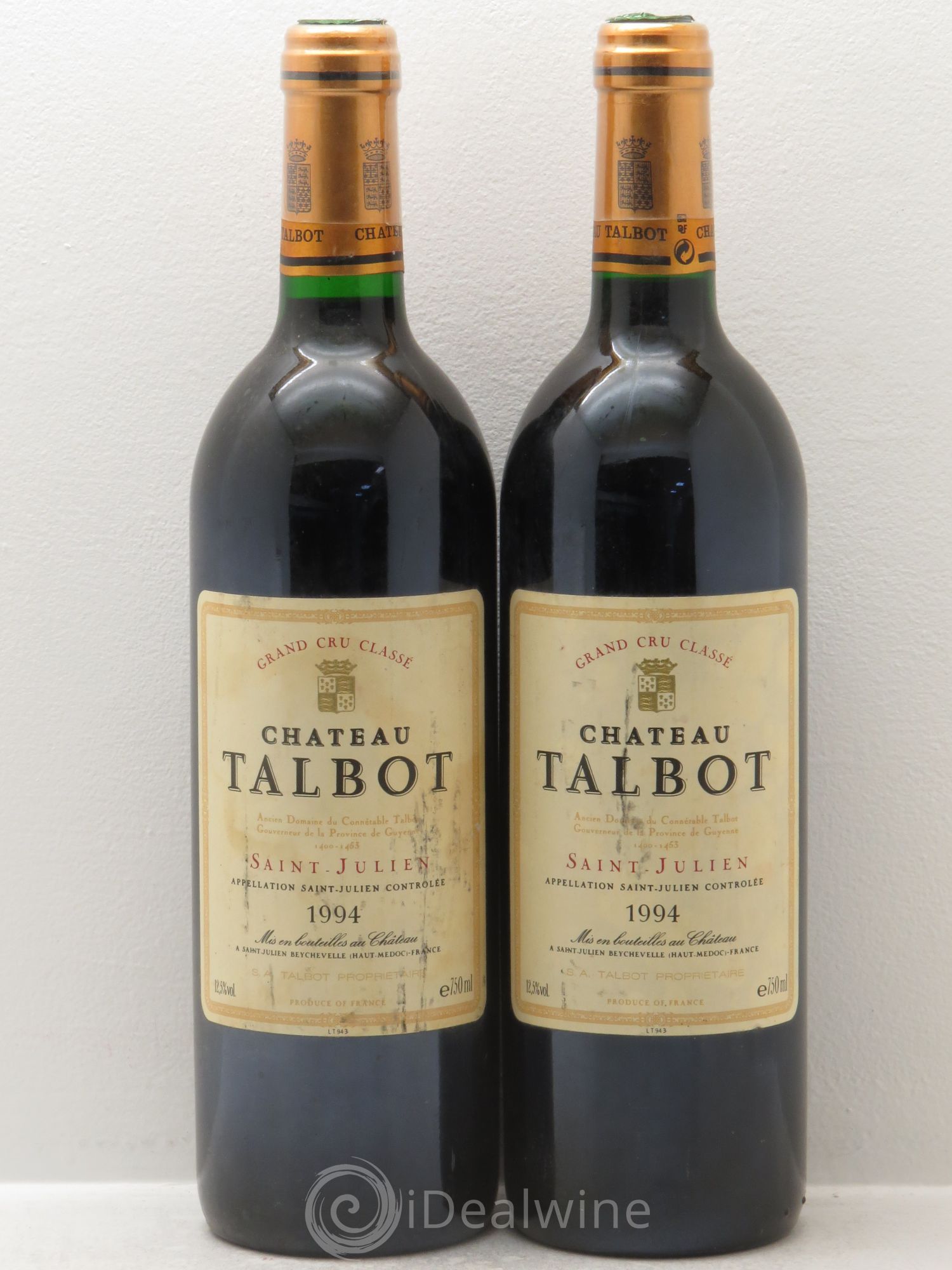 Château Talbot 4ème Grand Cru Classé 1994 - Lot de 2 bouteilles - 0