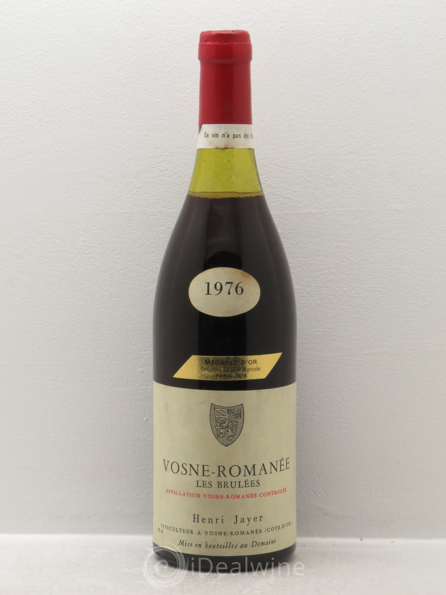 Vosne-Romanée 1er Cru Les Brûlées Henri Jayer 1976 - Lot de 1 bouteille - 0