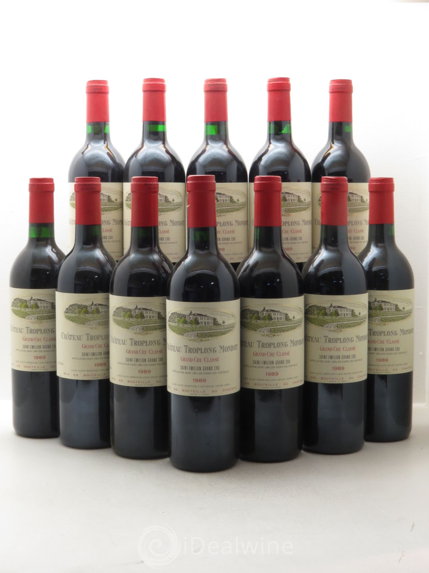 Château Troplong Mondot 1er Grand Cru Classé B 1989 - Lot de 12 bouteilles - 0