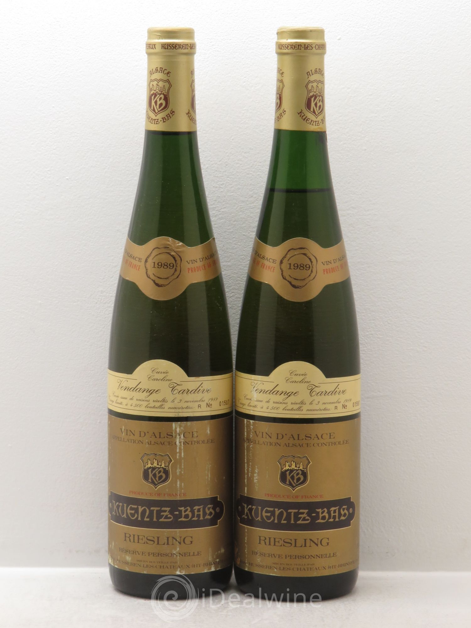 Riesling Vendanges Tardives Cuvée Caroline 1989 - Lotto di 2 bottiglie - 0