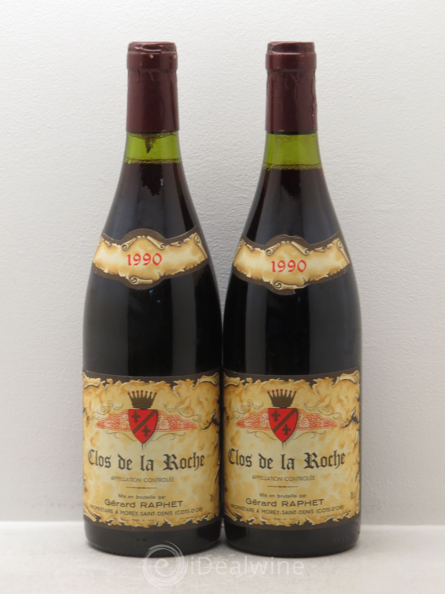 Clos de la Roche Grand Cru Gérard Raphet (Domaine) 1990 - Lot de 2 bouteilles - 0