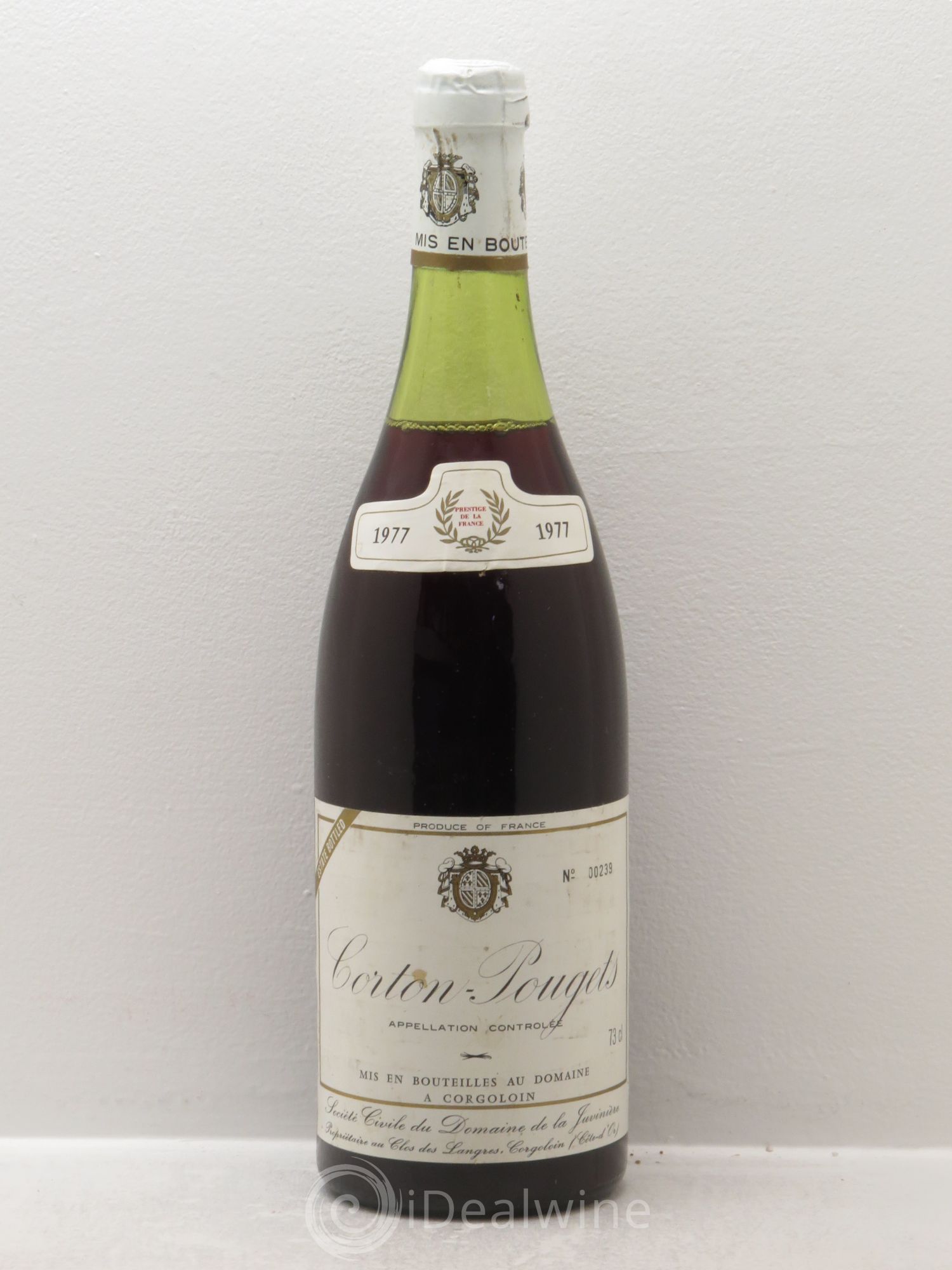 Corton Grand Cru Domaine de la Juvinière 1977 - Posten von 1 Flasche - 0