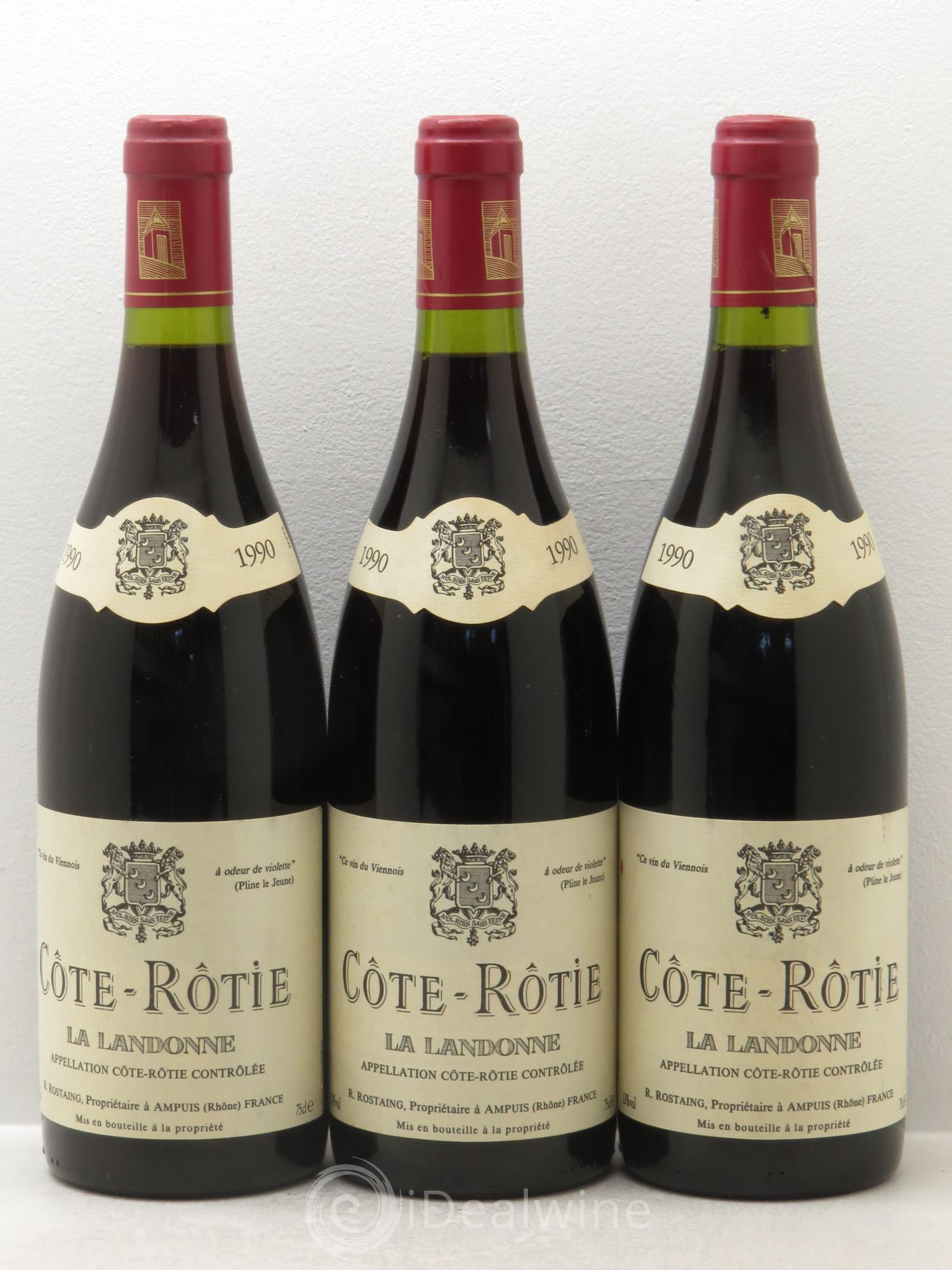 Côte-Rôtie La Landonne René Rostaing 1990 - Lot de 3 bouteilles - 0