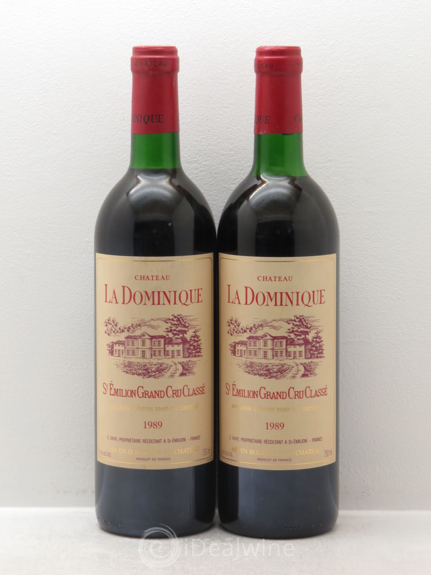 Château la Dominique Grand Cru Classé 1989 - Lot de 2 bouteilles - 0