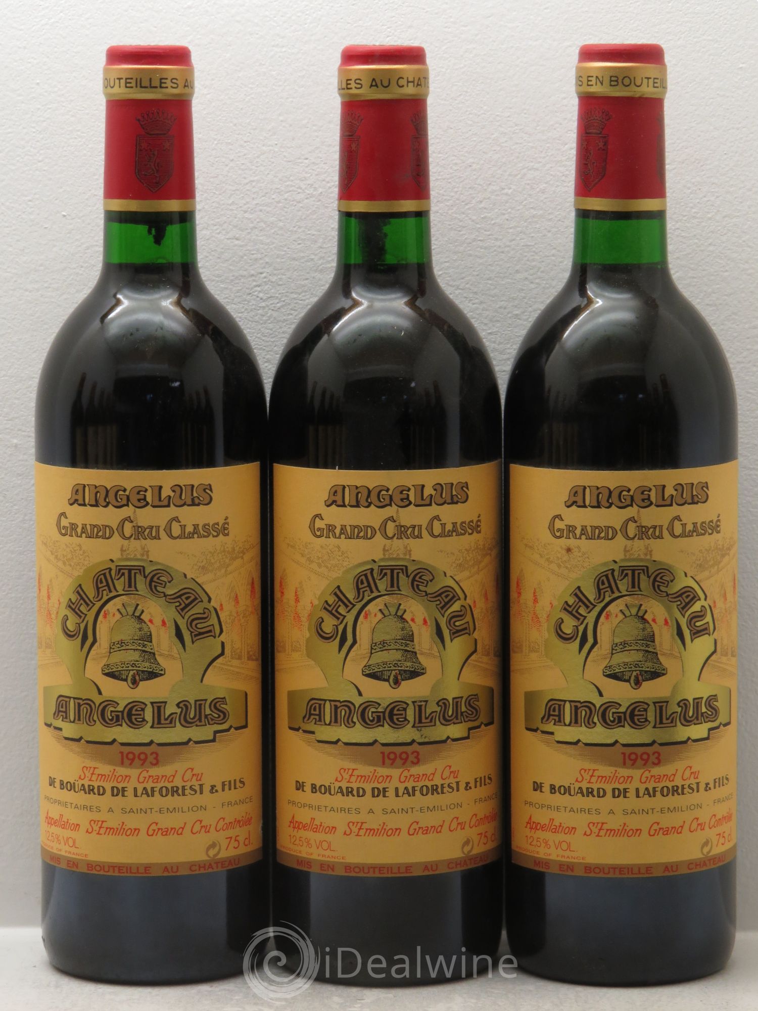 Château Angélus 1er Grand Cru Classé A 1993 - Lot de 12 bouteilles - 1