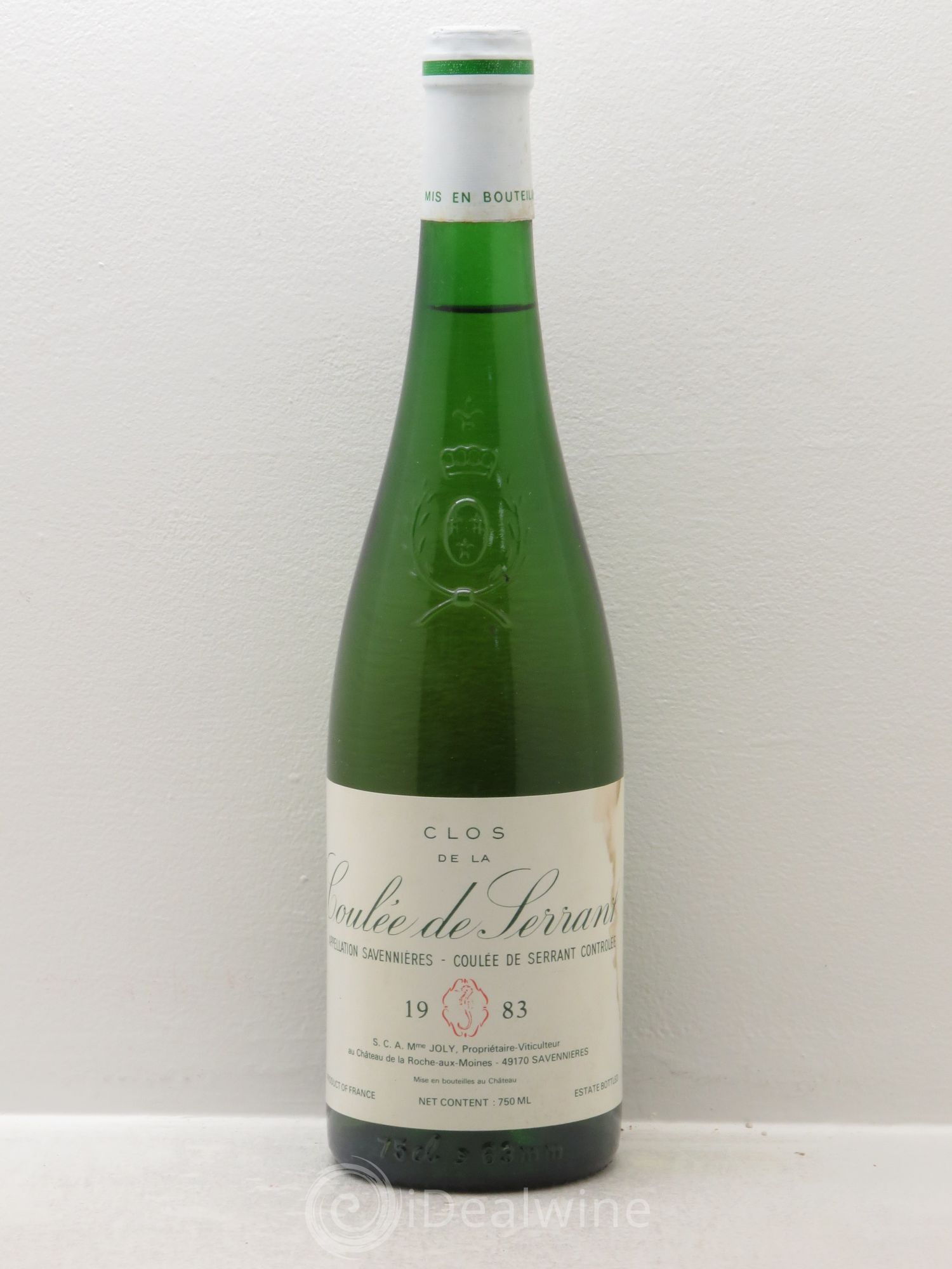 Savennières Clos de la Coulée de Serrant Vignobles de la Coulée de Serrant - Nicolas Joly 1983 - Lot de 1 bouteille - 0