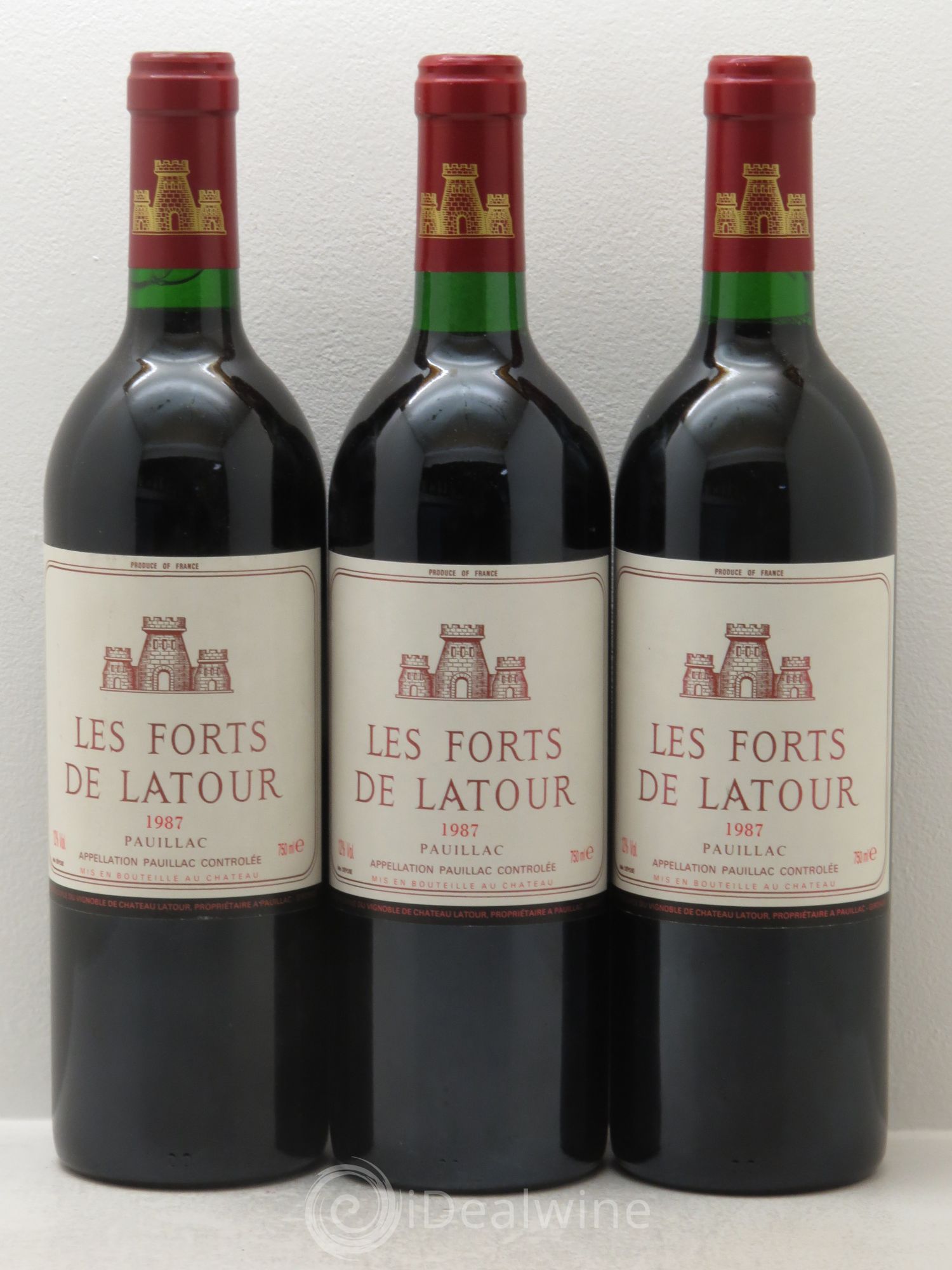 Les Forts de Latour Second Vin 1987 - Lot de 3 bouteilles - 0
