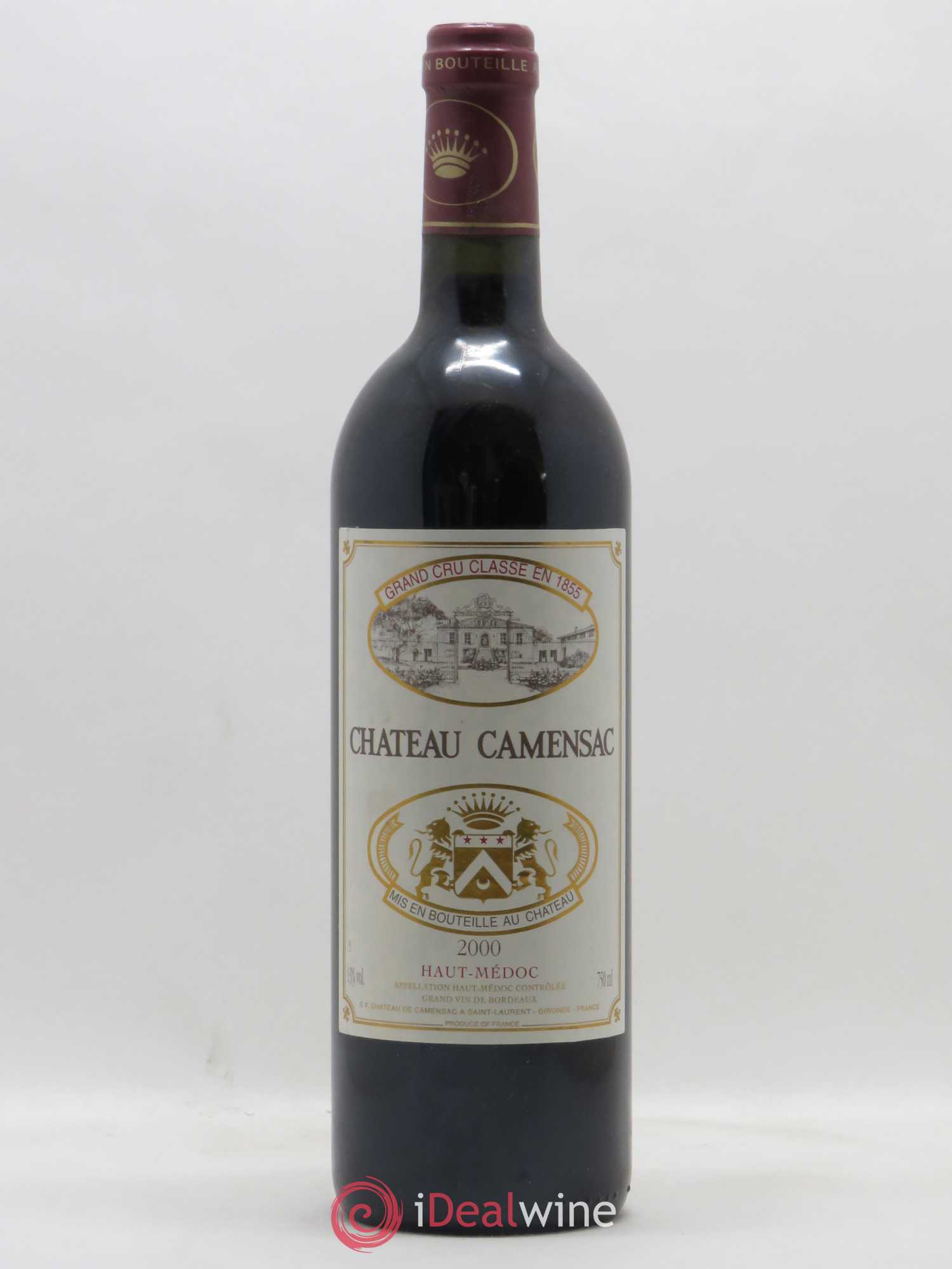 Château Camensac 5ème Grand Cru Classé 2000 - Lot de 1 bouteille - 0