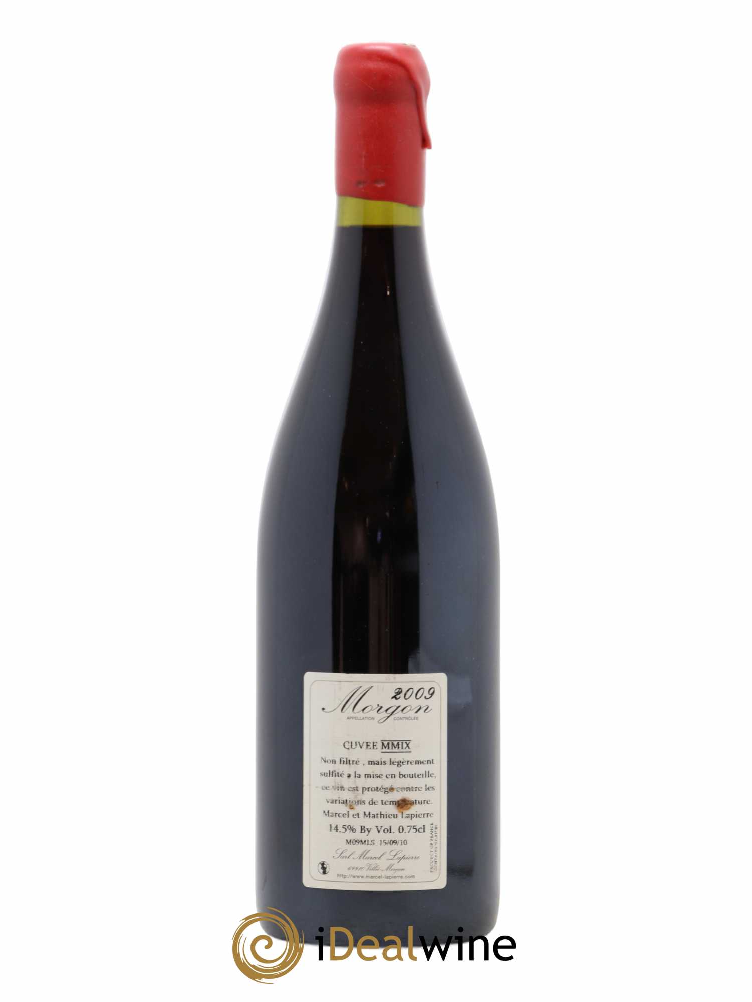 Morgon Cuvée Marcel Lapierre Marcel Lapierre (Domaine) 2009 - Lot de 1 bouteille - 1