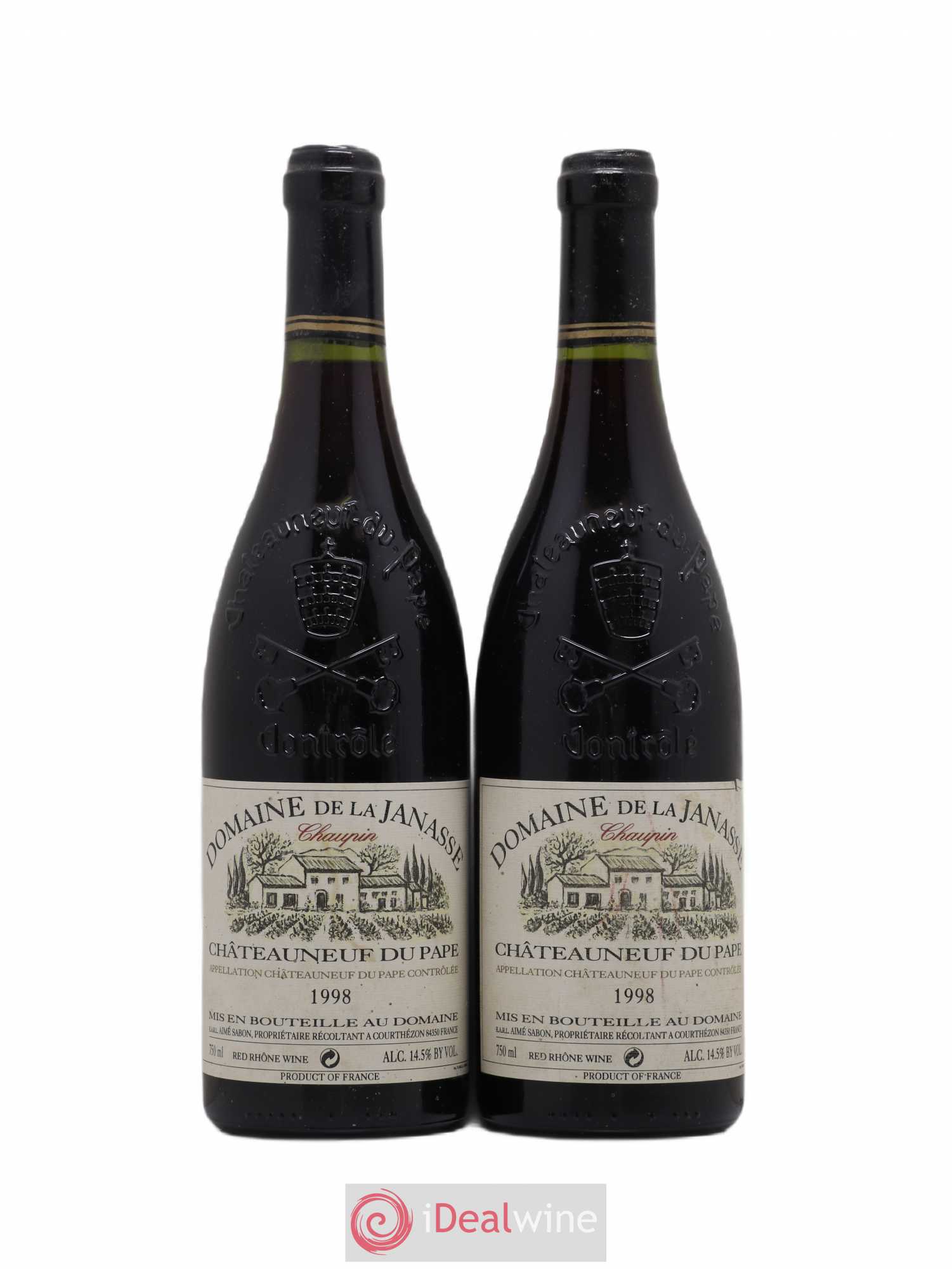 Châteauneuf-du-Pape Cuvée Chaupin La Janasse (Domaine de) 1998 - Lot de 2 bouteilles - 0