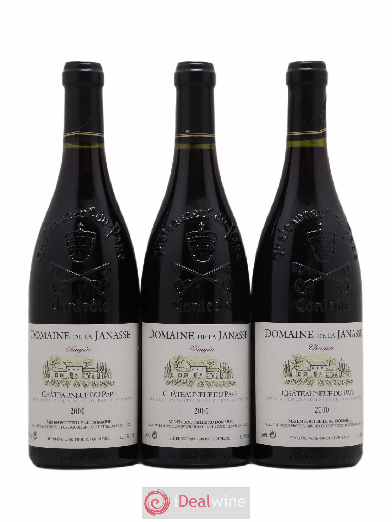 Châteauneuf-du-Pape Cuvée Chaupin La Janasse (Domaine de) 2000 - Lot de 3 bouteilles - 0