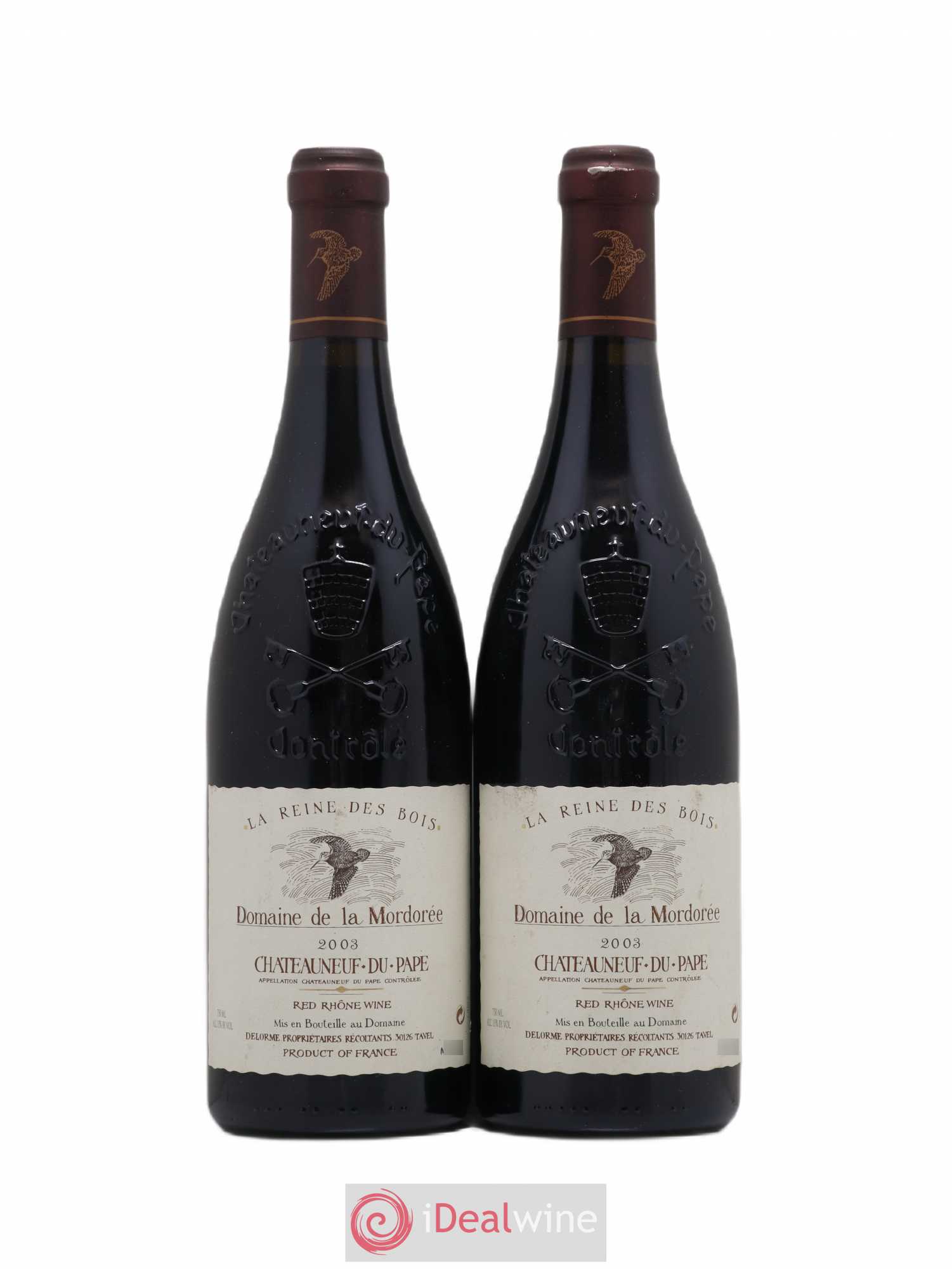 Châteauneuf-du-Pape Cuvée de la Reine des Bois La Mordorée (Domaine de) 2003 - Lot de 2 bouteilles - 0