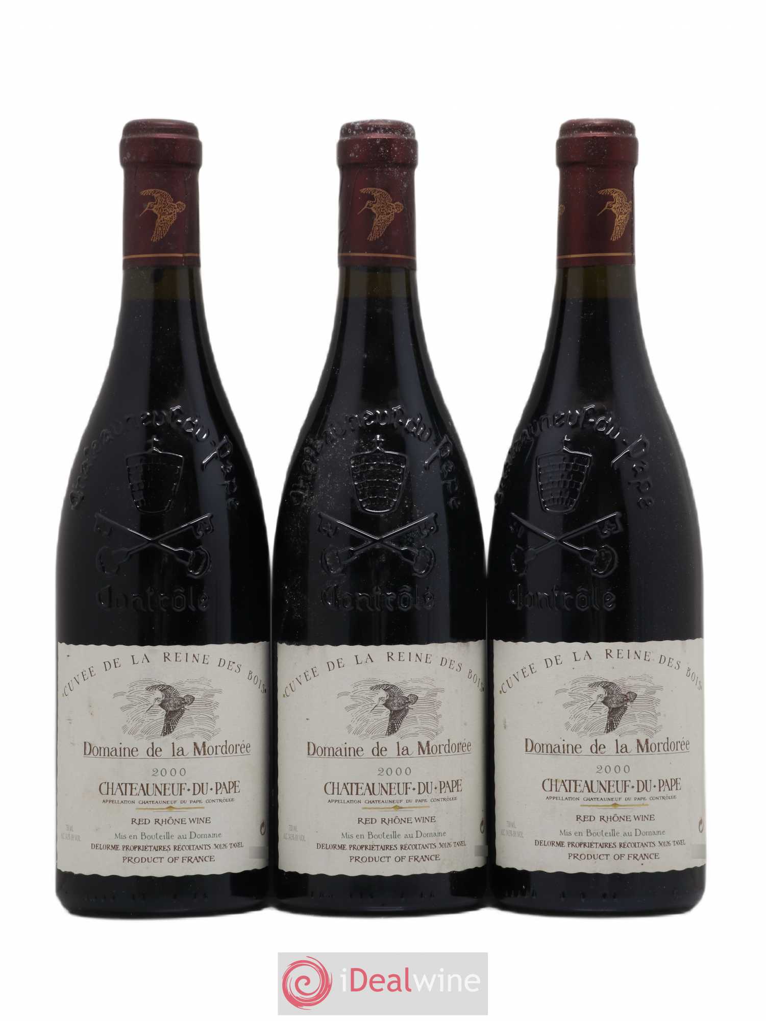 Châteauneuf-du-Pape Cuvée de la Reine des Bois La Mordorée (Domaine de) 2000 - Lot de 3 bouteilles - 0