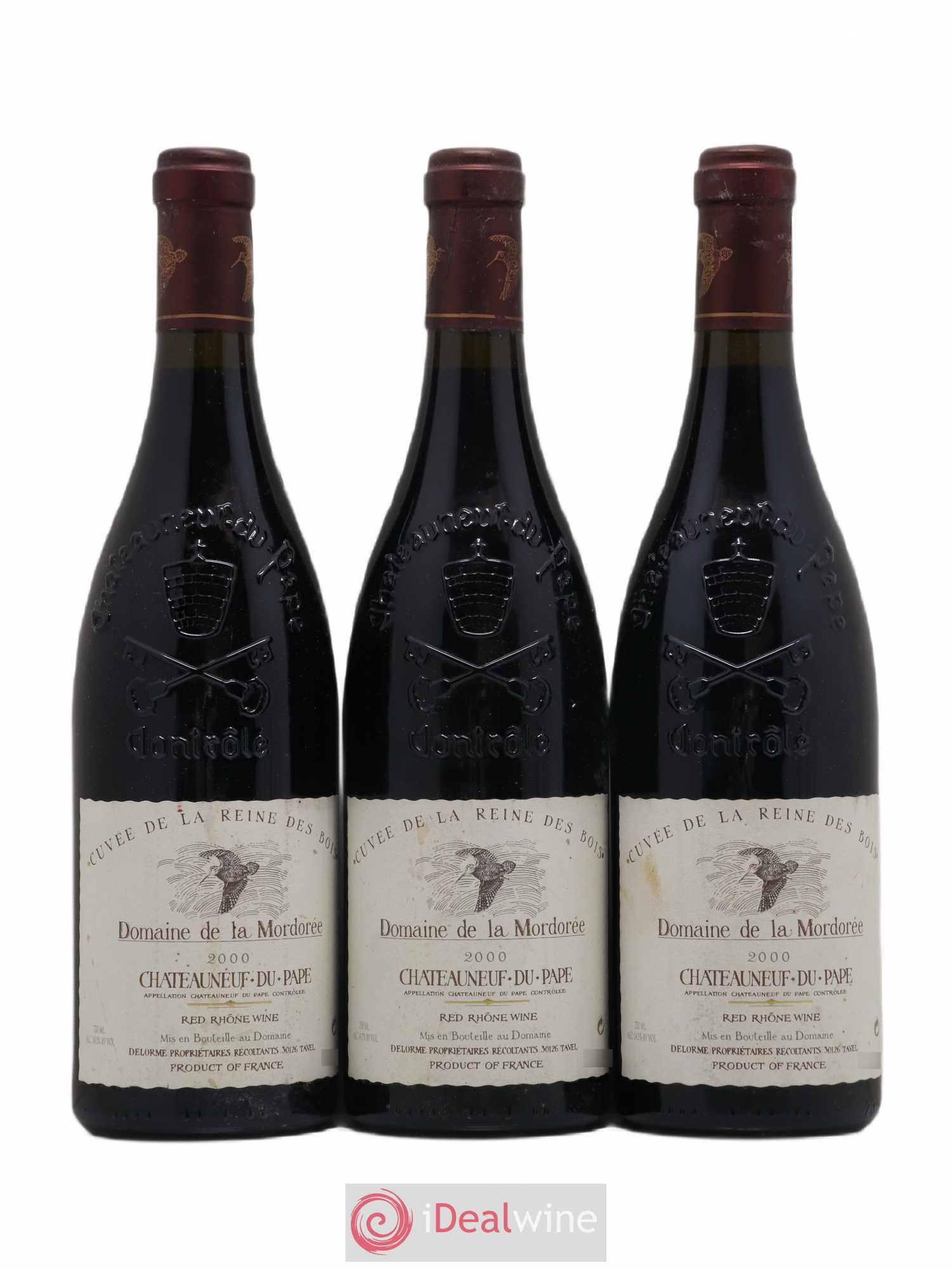 Châteauneuf-du-Pape Cuvée de la Reine des Bois La Mordorée (Domaine de) 2000 - Lot de 3 bouteilles - 0