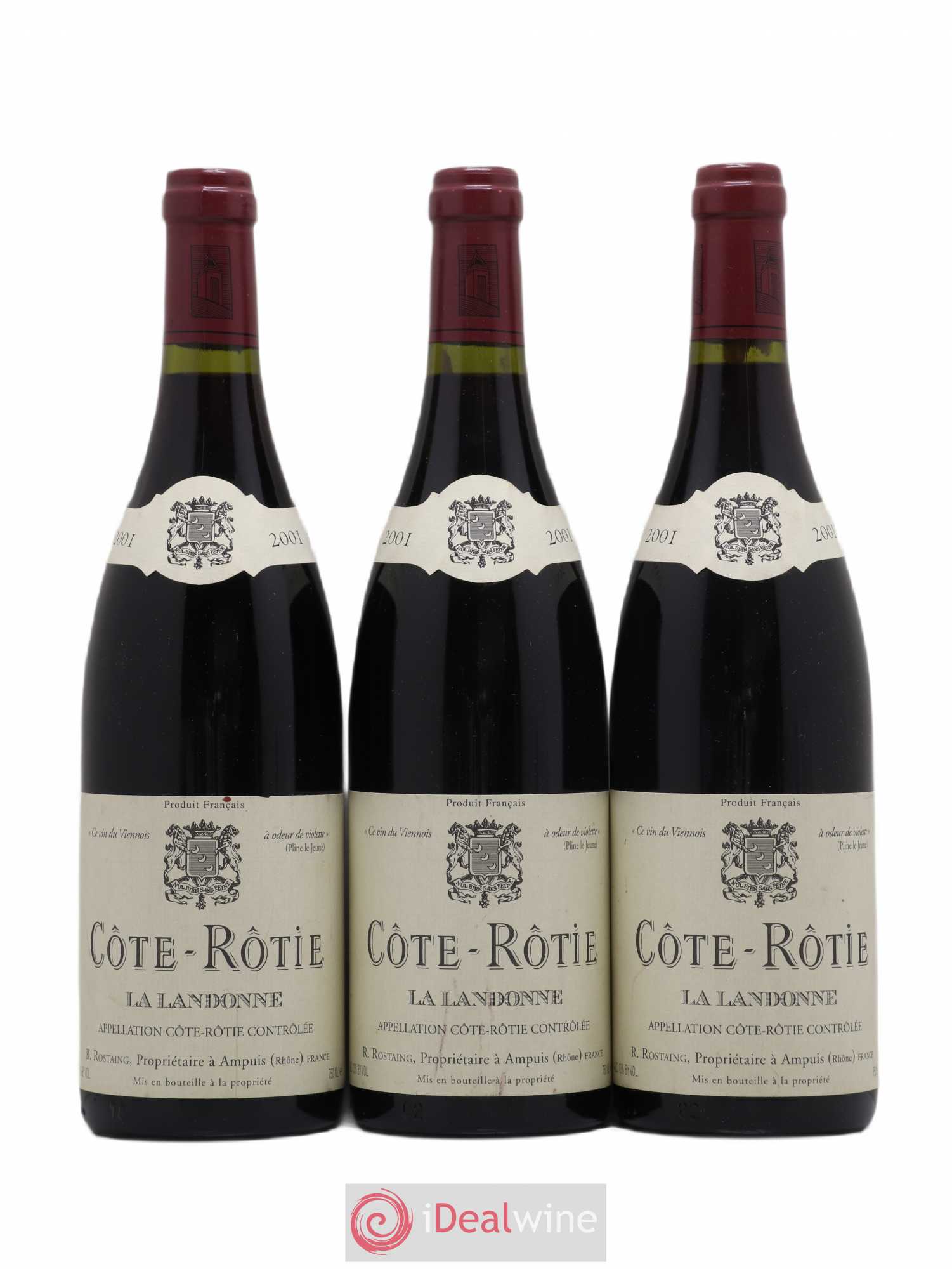 Côte-Rôtie La Landonne René Rostaing 2001 - Lot of 3 bottles - 0