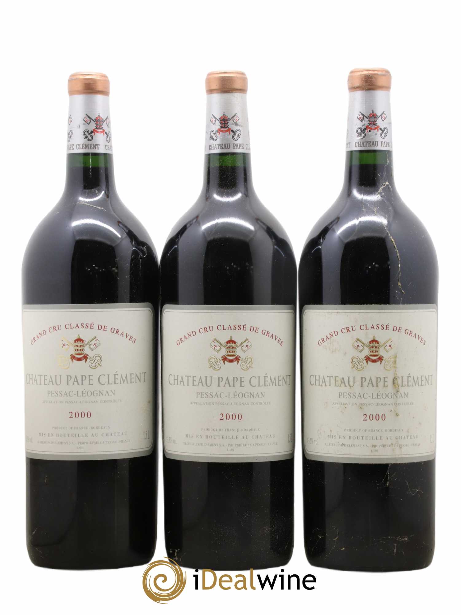 Château Pape Clément Cru Classé de Graves 2000 - Lot de 6 magnums - 2