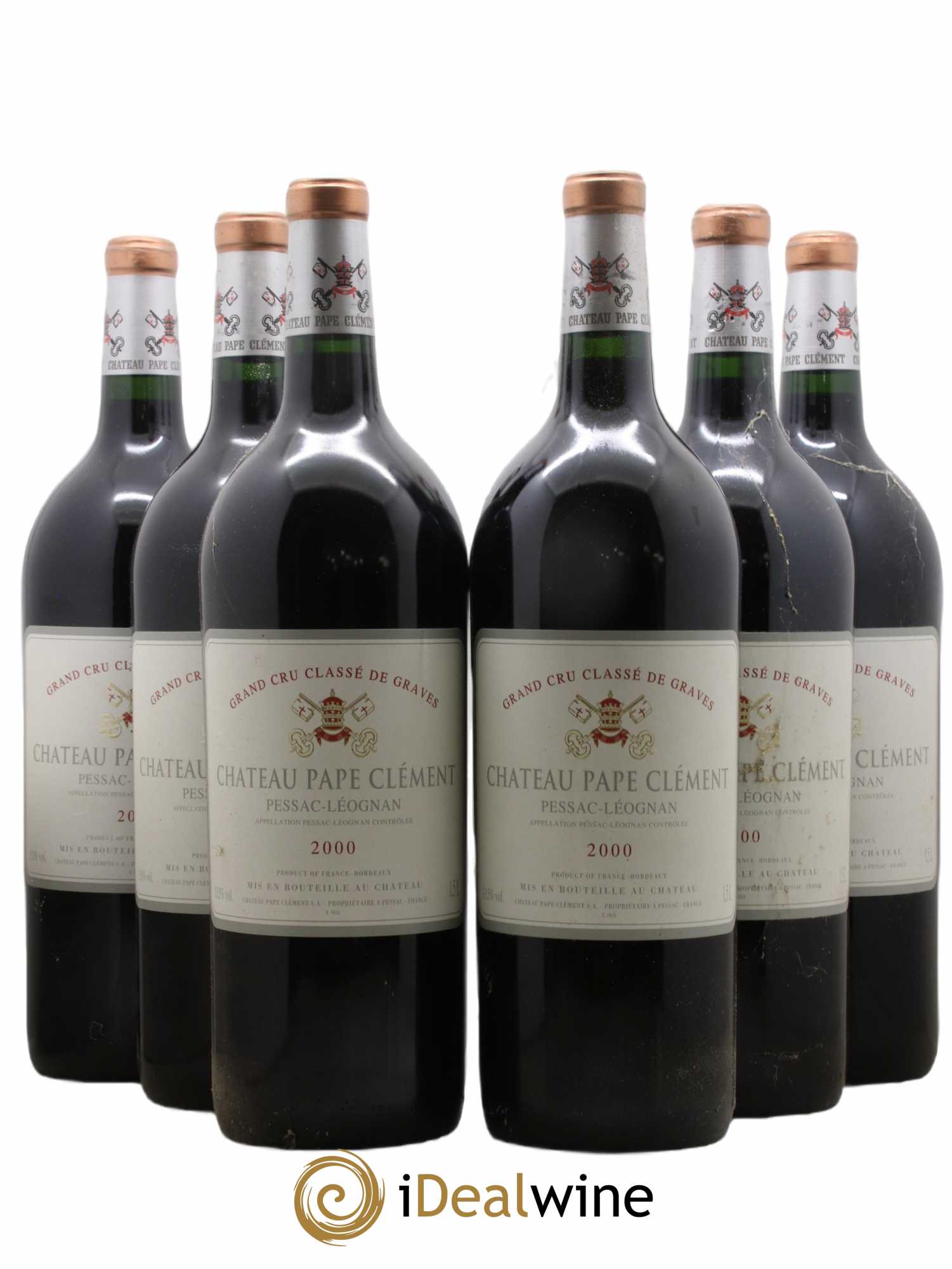 Château Pape Clément Cru Classé de Graves 2000 - Lot de 6 magnums - 0