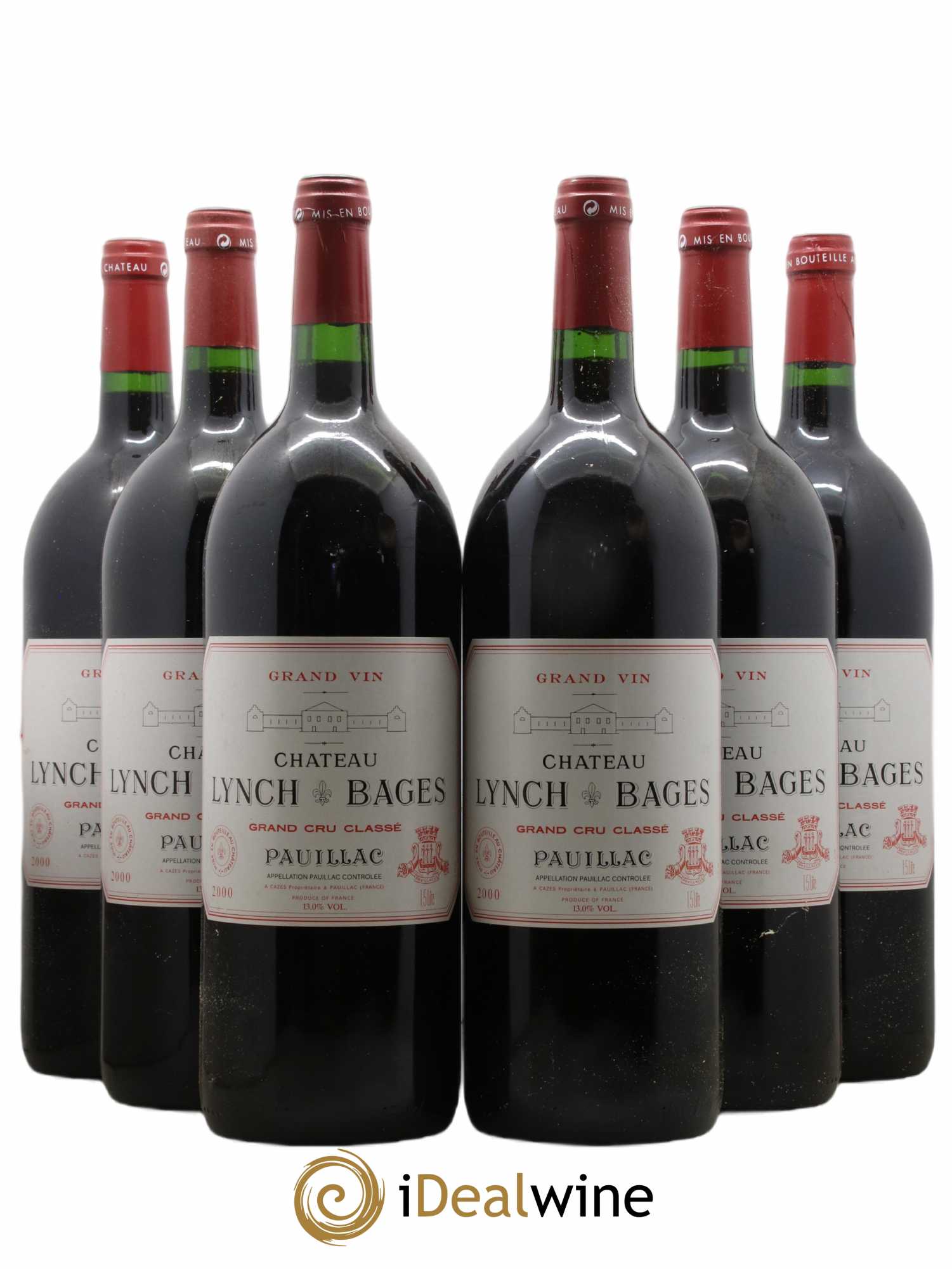 Château Lynch Bages 5ème Grand Cru Classé 2000 - Lot de 6 magnums - 0