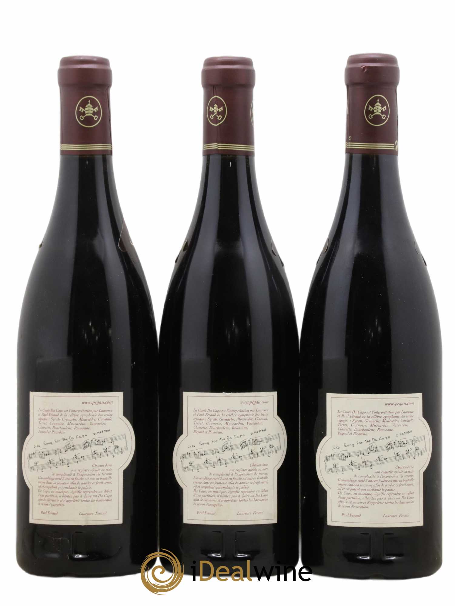 Châteauneuf-du-Pape Domaine du Pégau Cuvée Da Capo Paul et Laurence Féraud 2000 - Lot de 3 bouteilles - 1