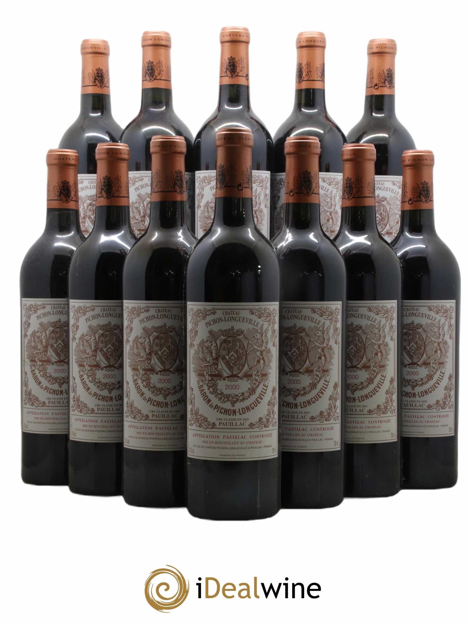 Pichon Longueville Baron 2ème Grand Cru Classé 2000 - Lot de 12 bouteilles - 0