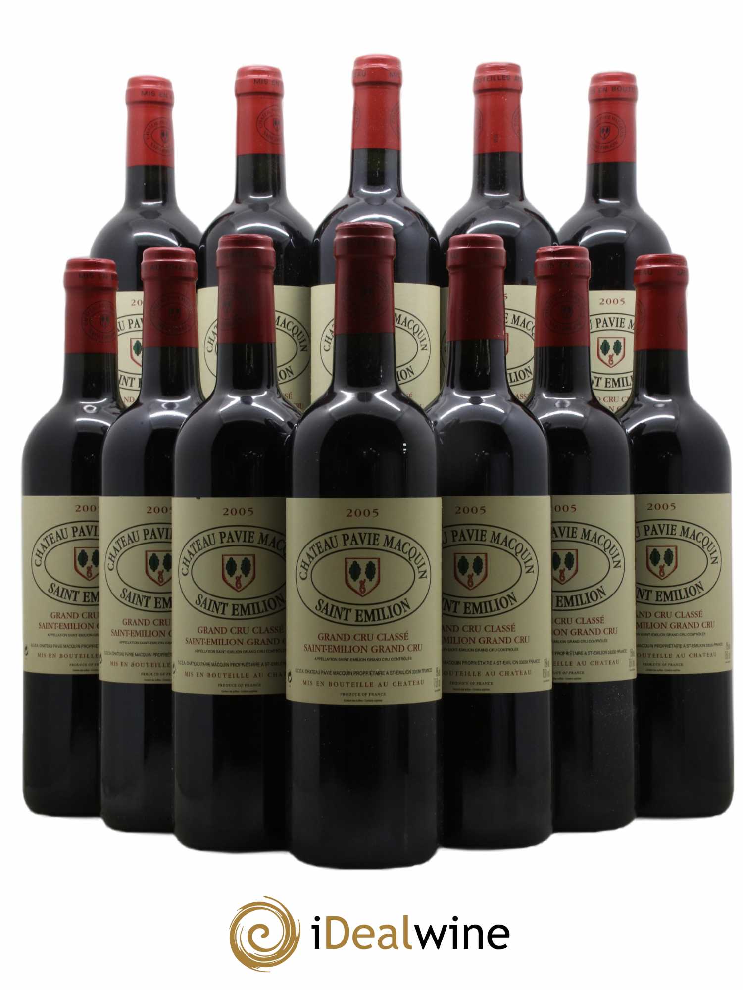 Château Pavie Macquin 1er Grand Cru Classé B 2005 - Lot de 12 bouteilles - 0