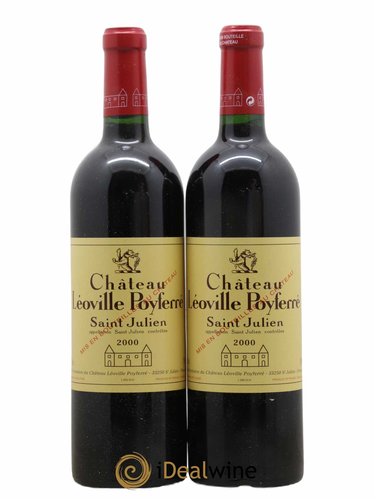 Château Léoville Poyferré 2ème Grand Cru Classé 2000 - Lot de 2 bouteilles - 0