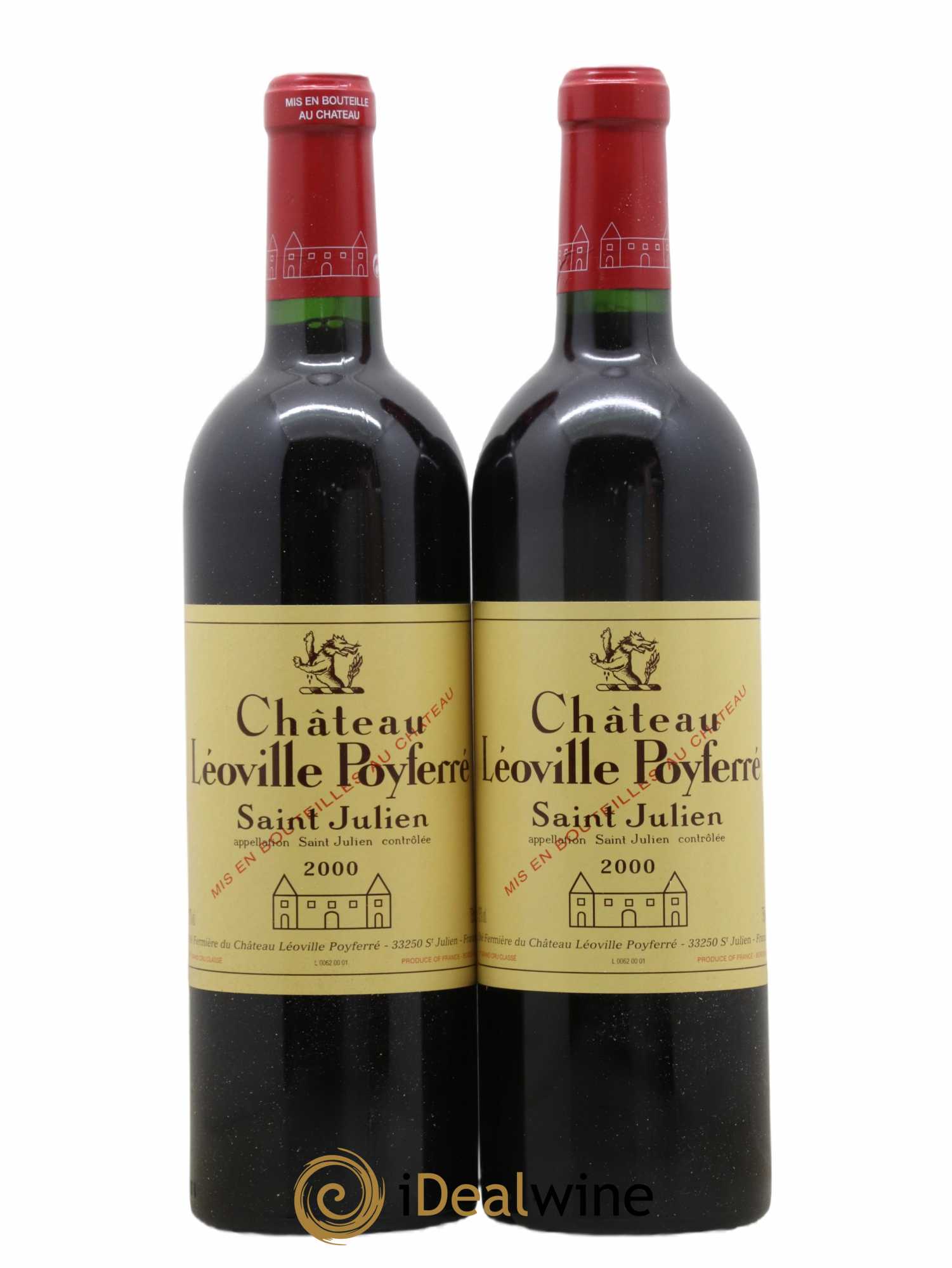 Château Léoville Poyferré 2ème Grand Cru Classé 2000 - Lot de 2 bouteilles - 0