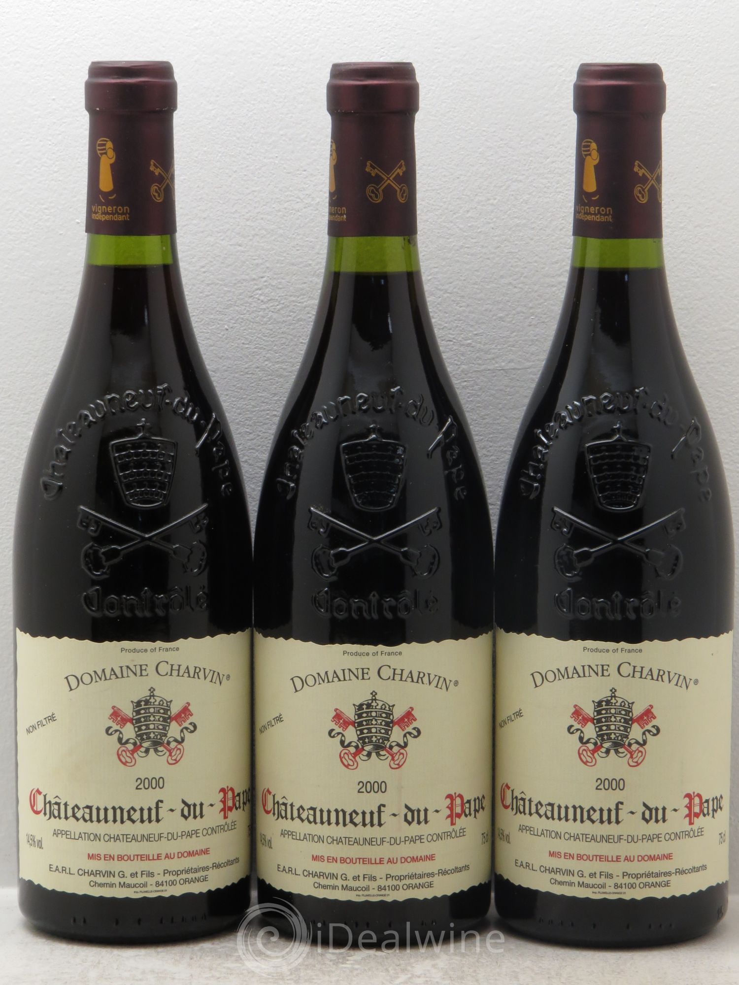 Châteauneuf-du-Pape Charvin (Domaine) 2000 - Lot de 3 bouteilles - 0