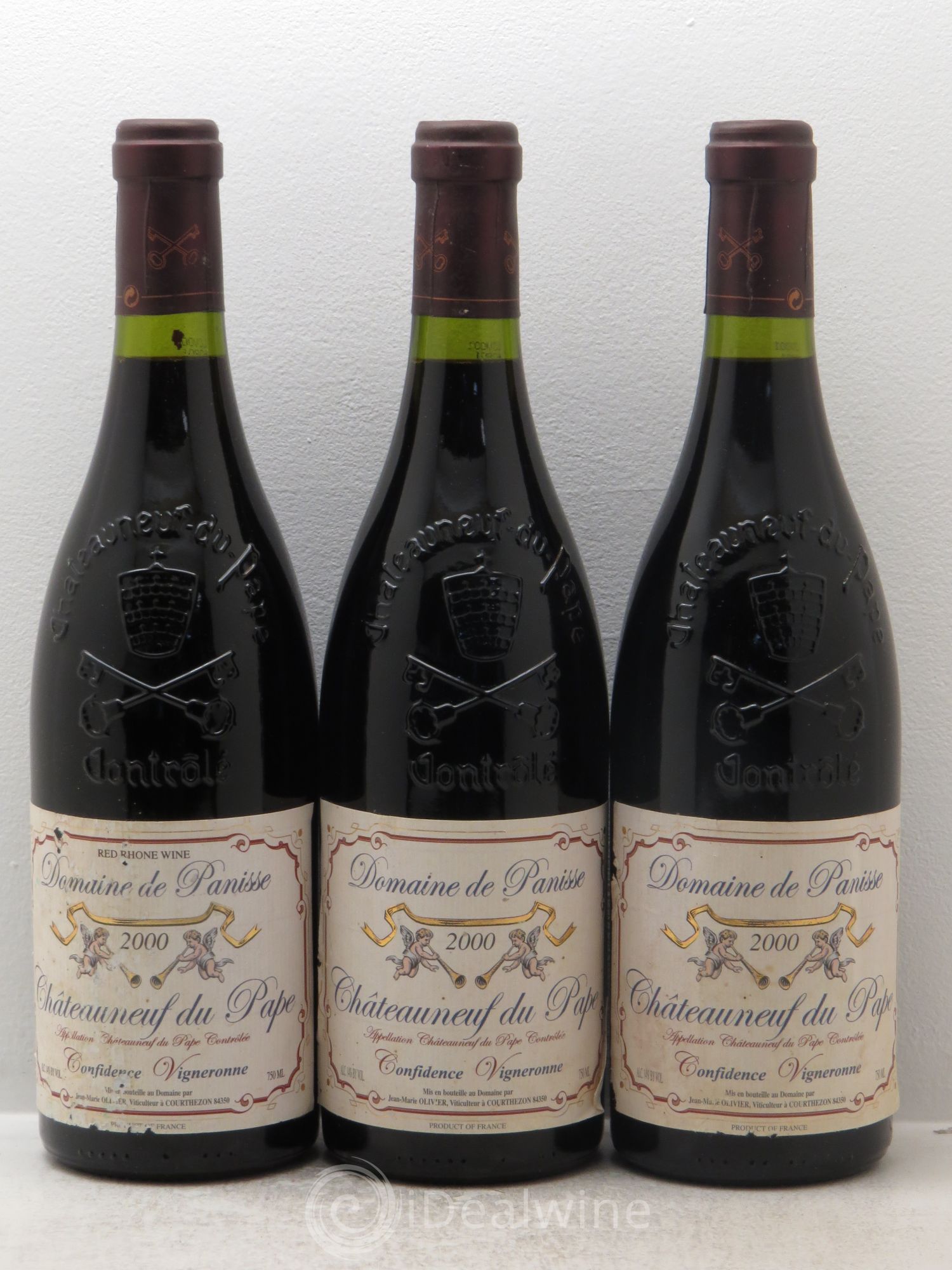Châteauneuf-du-Pape Domaine de Panisse Confidence Vigneronde 2000 - Posten von 3 Flaschen - 0
