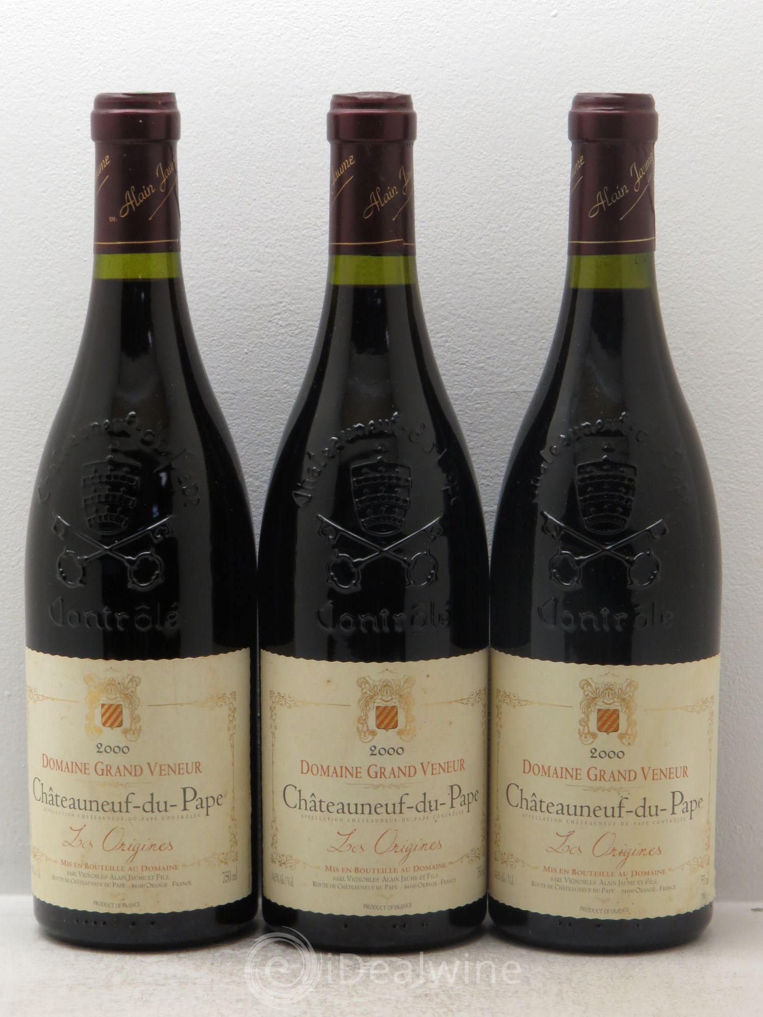 Châteauneuf-du-Pape Les Origines Grand Veneur (Domaine) 2000 - Lot de 3 bouteilles - 0