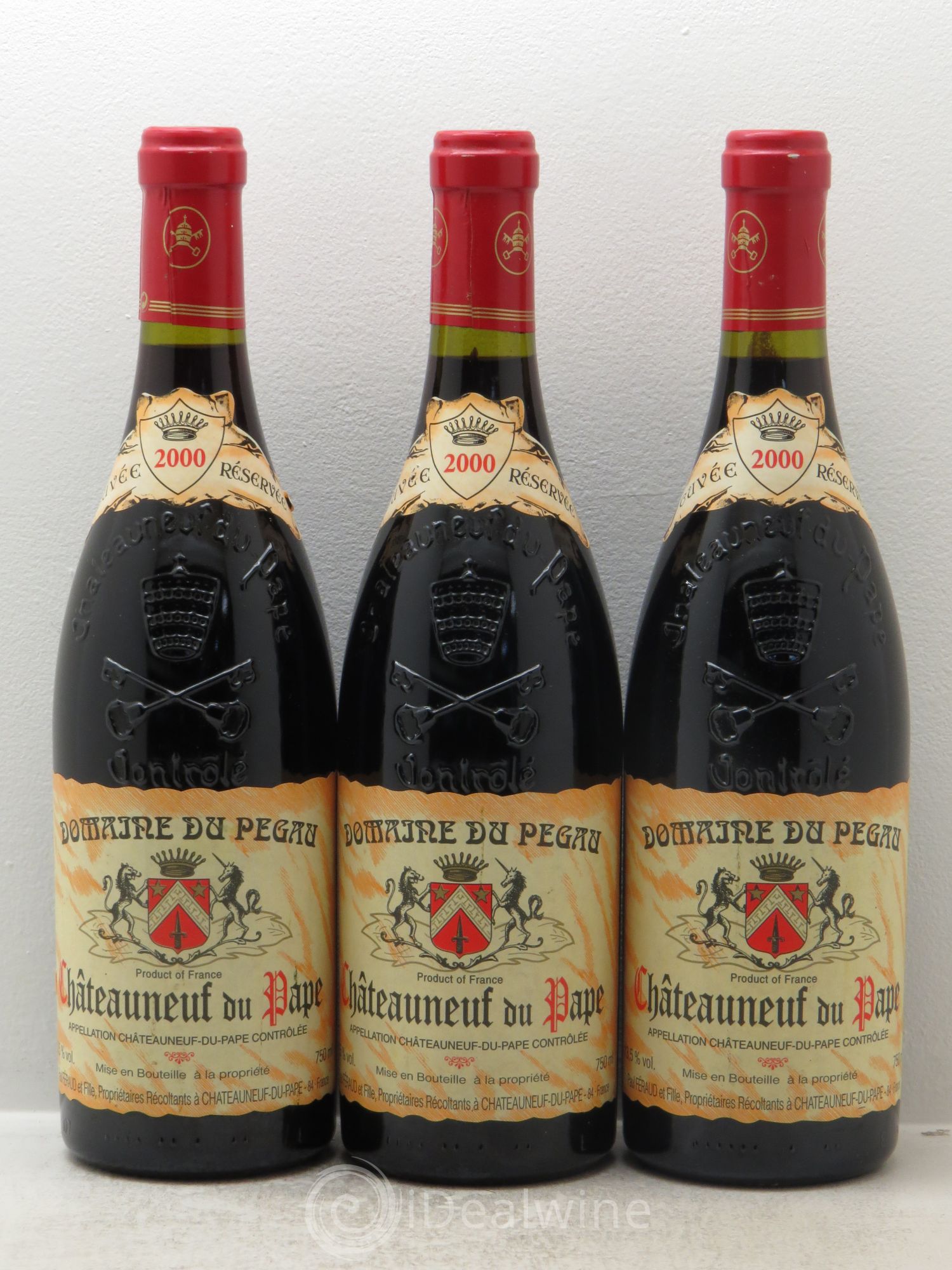 Châteauneuf-du-Pape Domaine du Pégau Cuvée Réservée Paul et Laurence Féraud 2000 - Lot de 3 bouteilles - 0