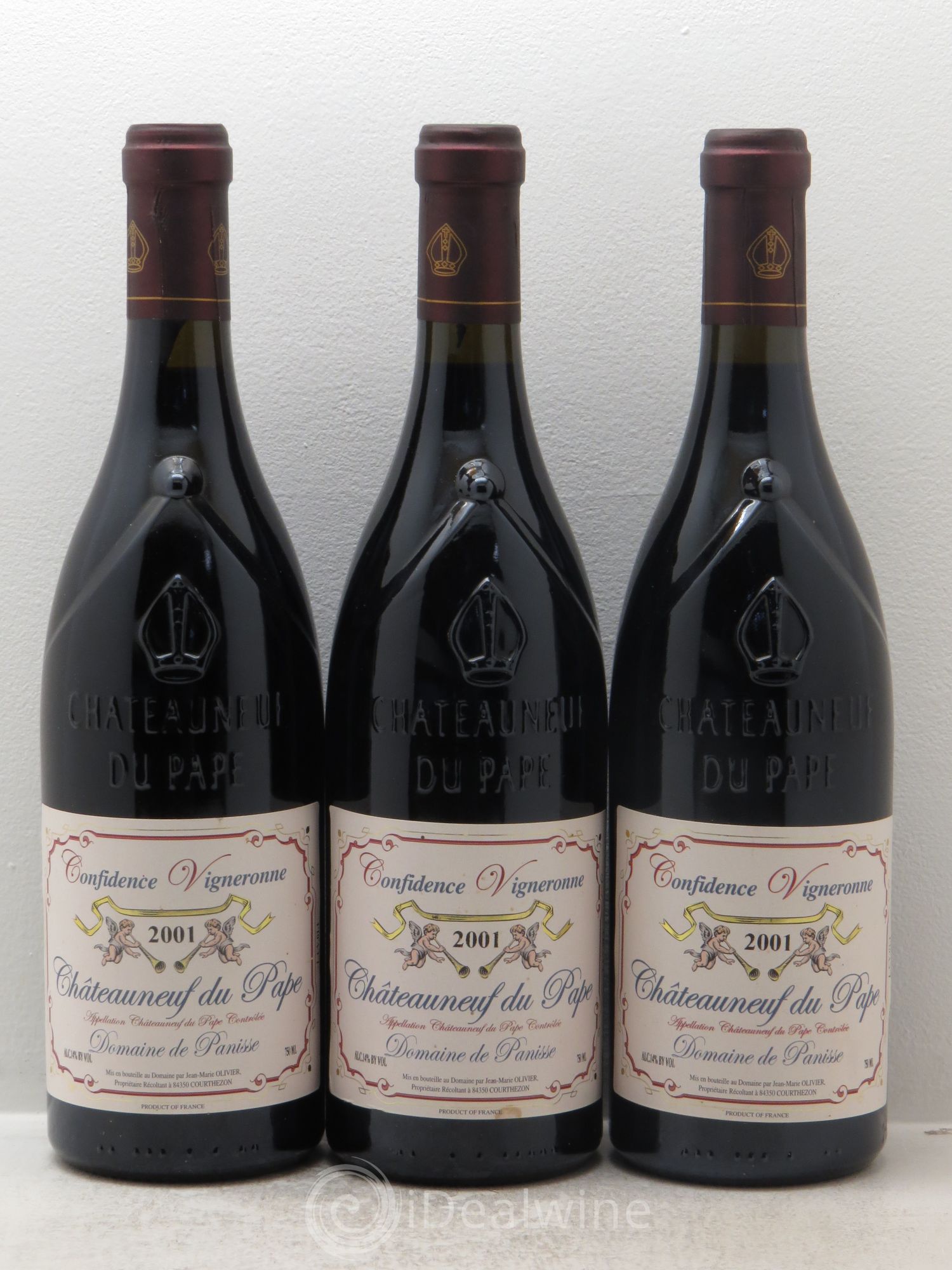 Châteauneuf-du-Pape Domaine de Panisse Confidence Vigneronde 2001 - Posten von 3 Flaschen - 0