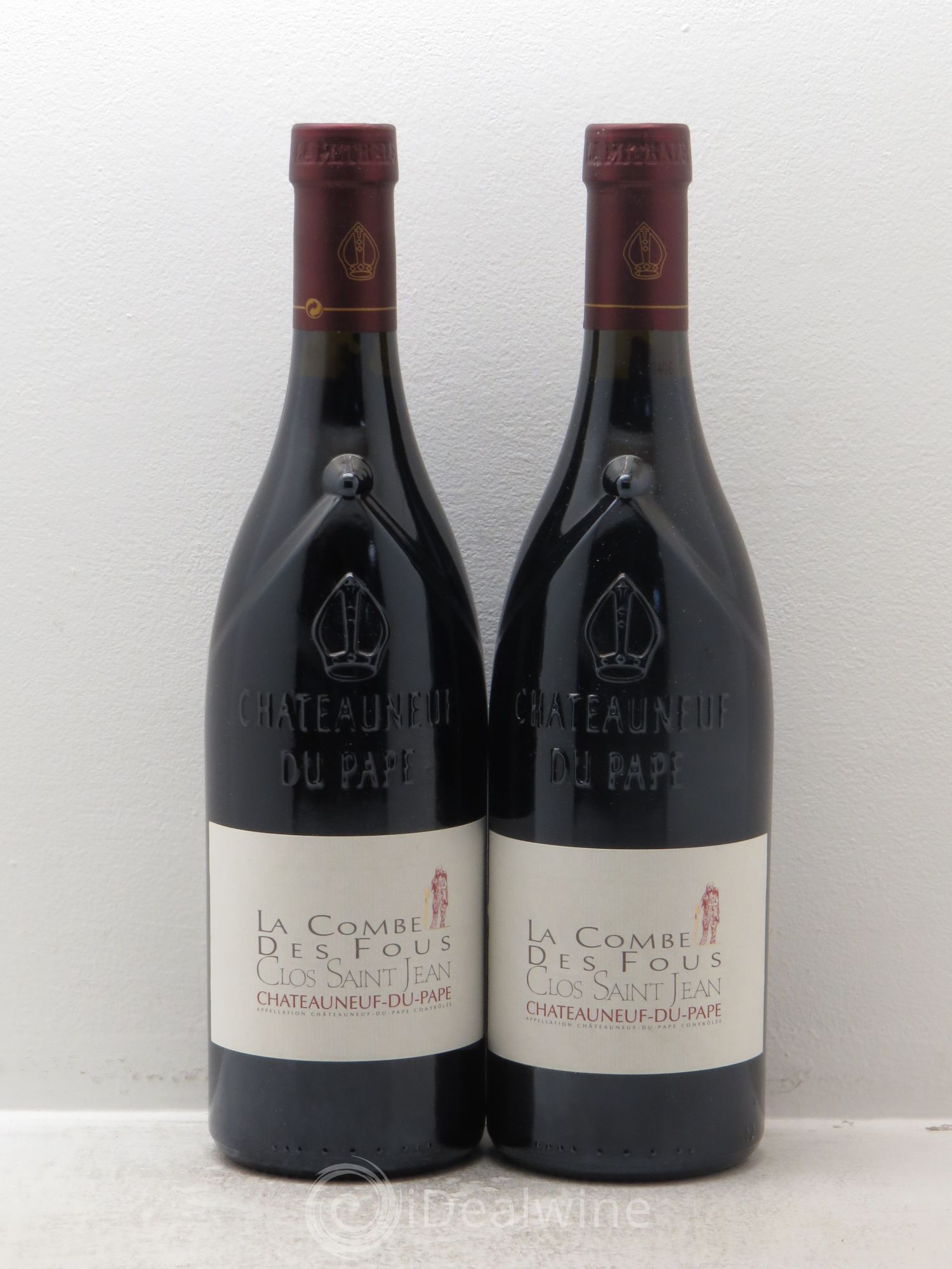Châteauneuf-du-Pape Clos Saint-Jean La Combe des Fous Pascal et Vincent Maurel 2004 - Lot de 2 bouteilles - 0