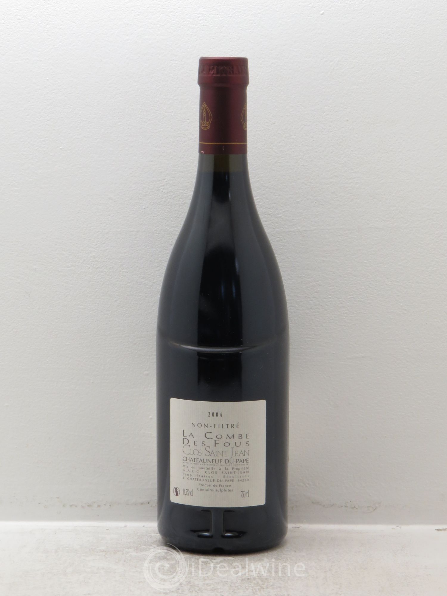 Châteauneuf-du-Pape Clos Saint-Jean La Combe des Fous Pascal et Vincent Maurel 2004 - Lot de 1 bouteille - 1