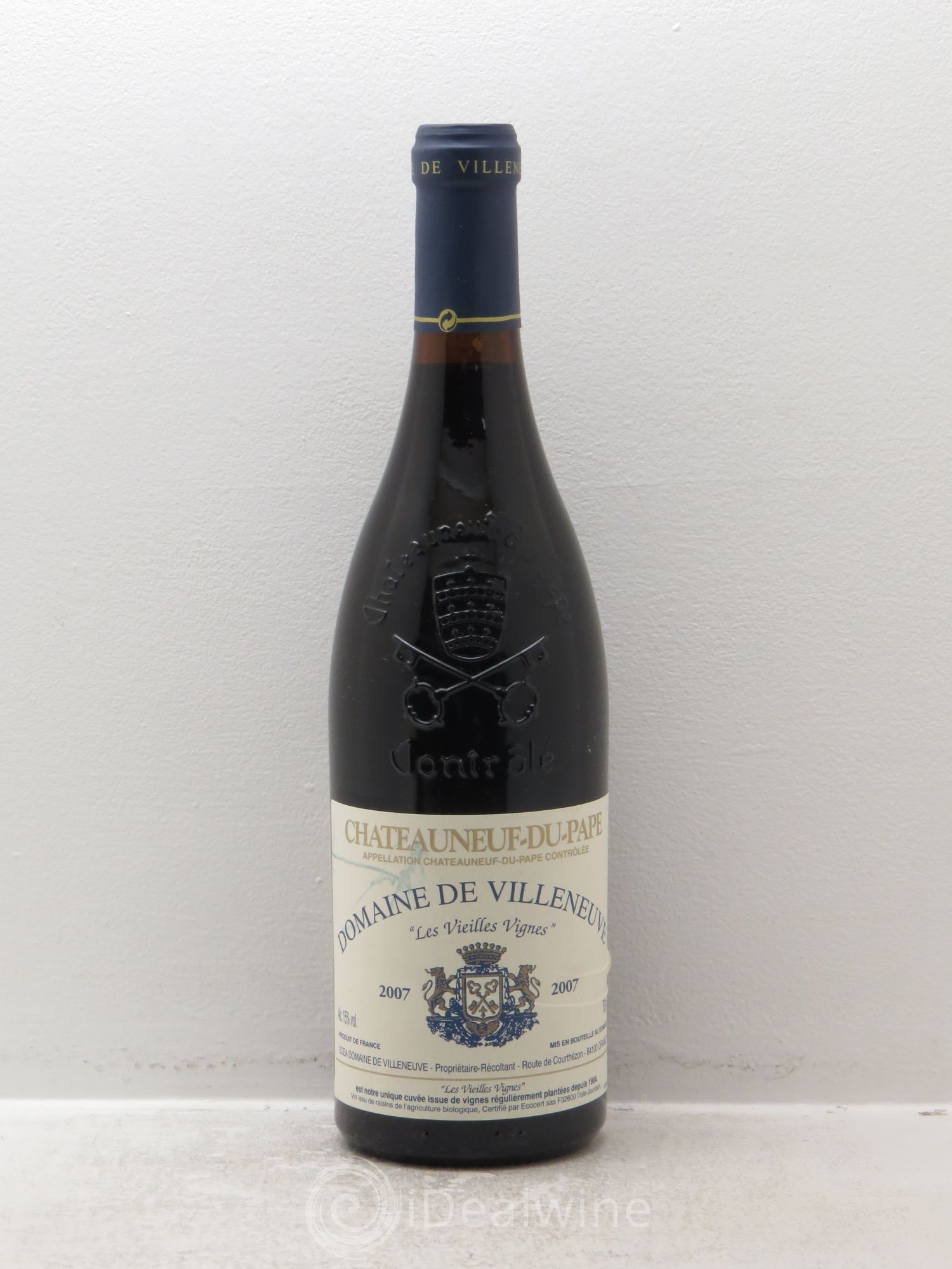 Châteauneuf-du-Pape Domaine Villeneuve Les vieilles vignes 2007 - Posten von 1 Flasche - 0