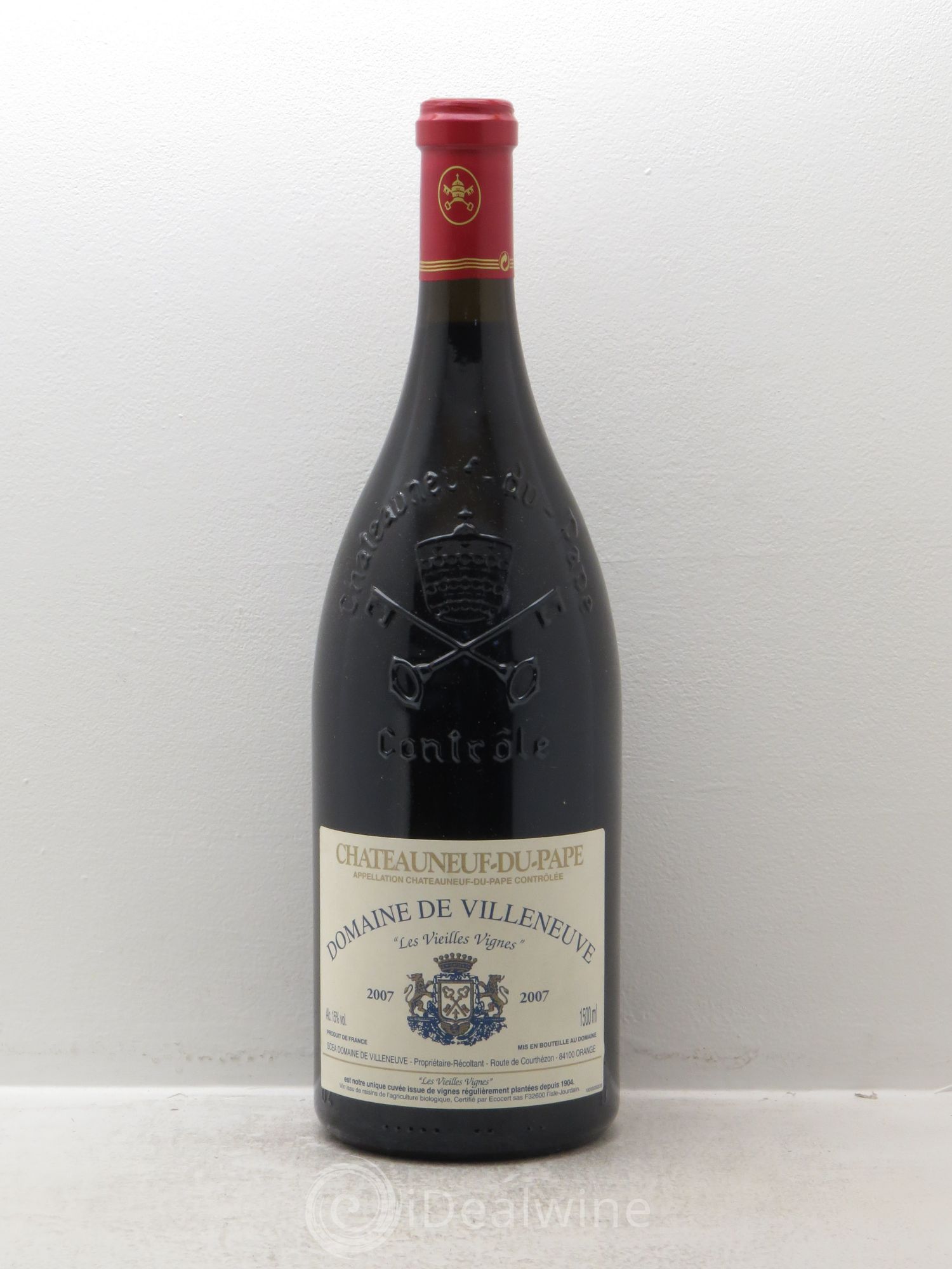 Châteauneuf-du-Pape Domaine Villeneuve Les vieilles vignes 2007 - Posten von 1 Magnum - 0