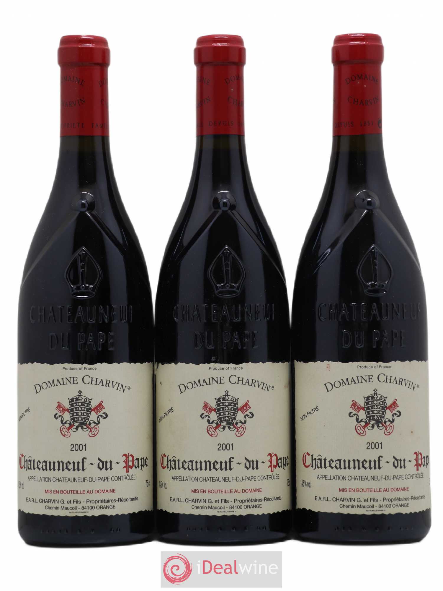 Châteauneuf-du-Pape Charvin (Domaine) 2001 - Lot de 3 bouteilles - 0