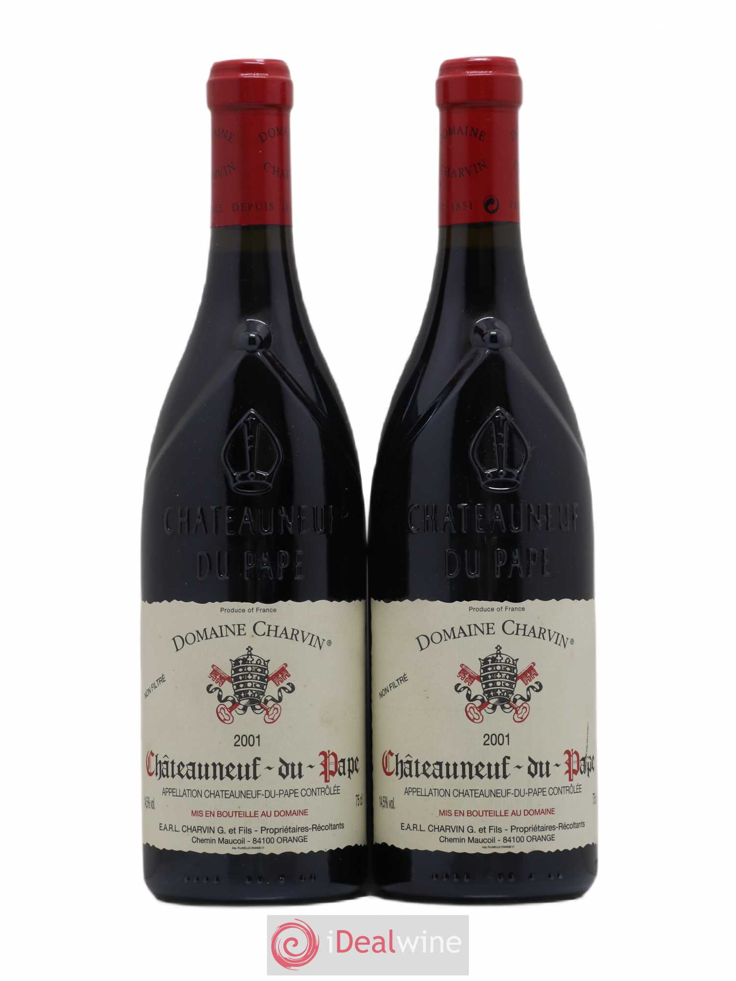 Châteauneuf-du-Pape Charvin (Domaine) 2001 - Lot de 2 bouteilles - 0