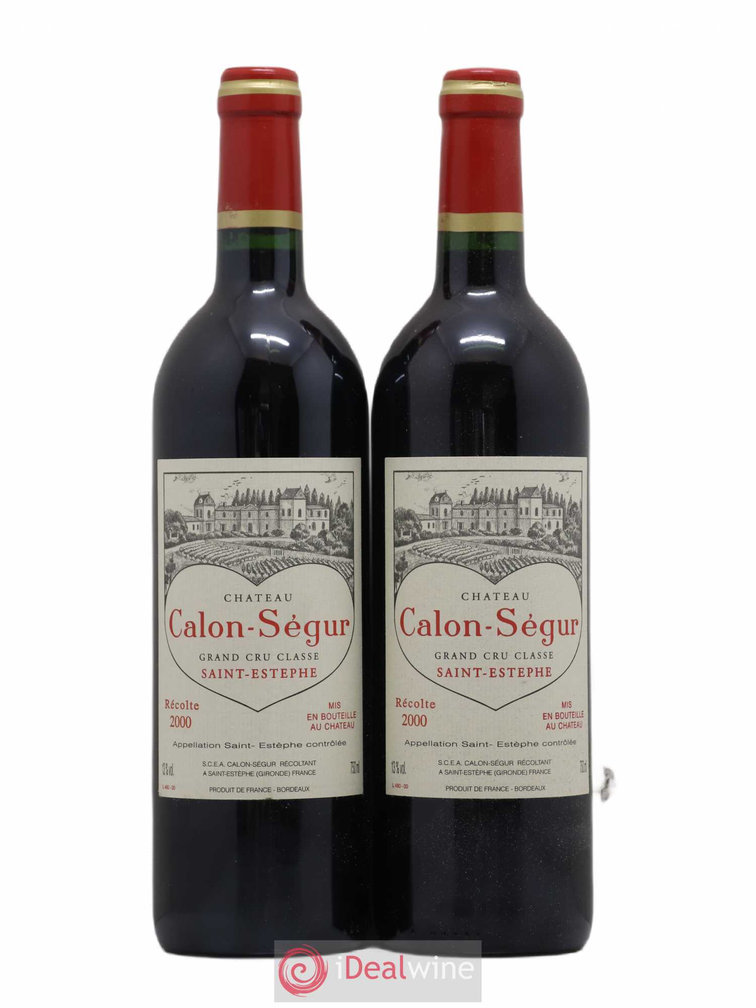 Château Calon Ségur 3ème Grand Cru Classé 2000 - Lot de 2 bouteilles - 0