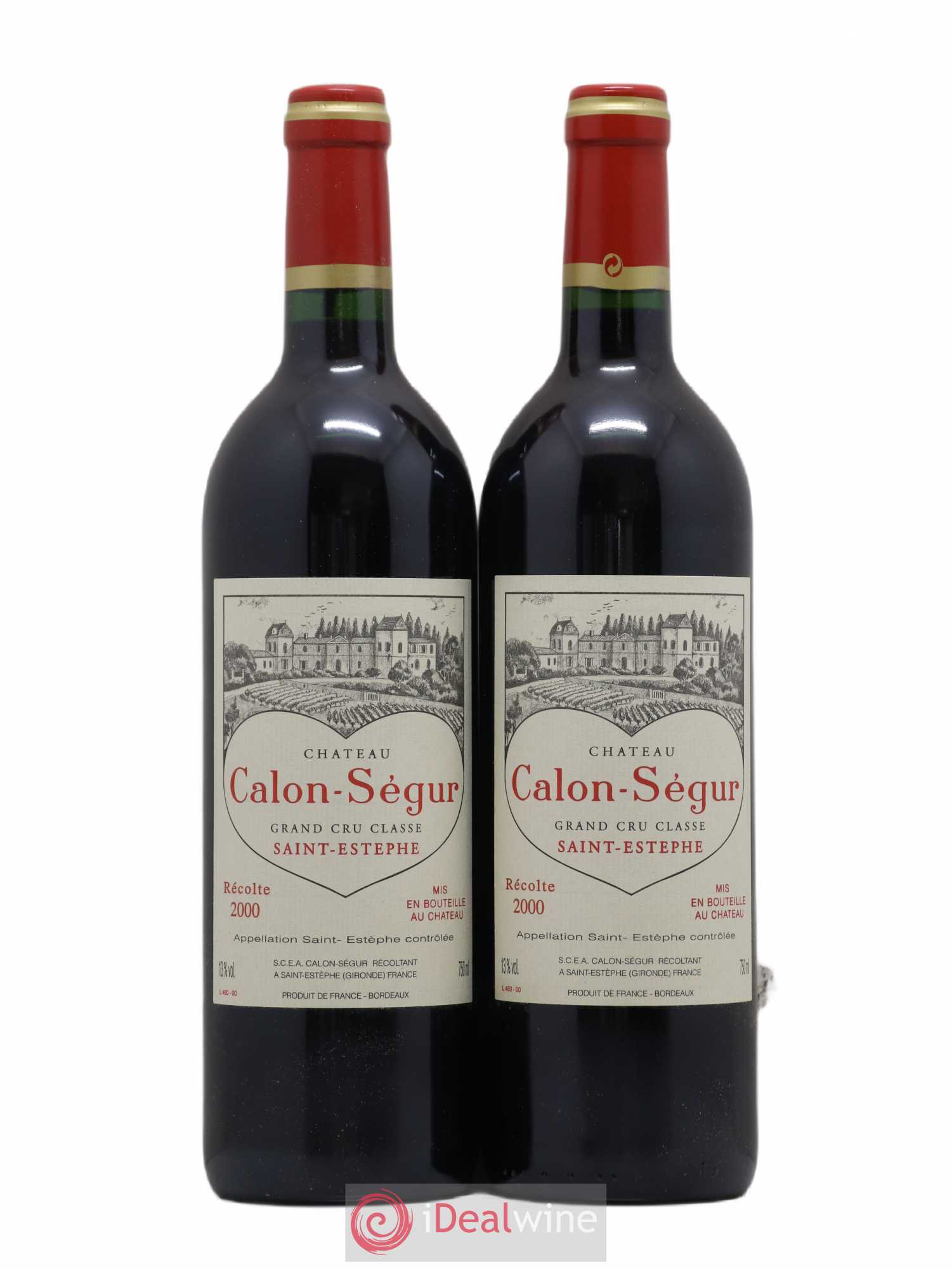 Château Calon Ségur 3ème Grand Cru Classé 2000 - Lot de 2 bouteilles - 0