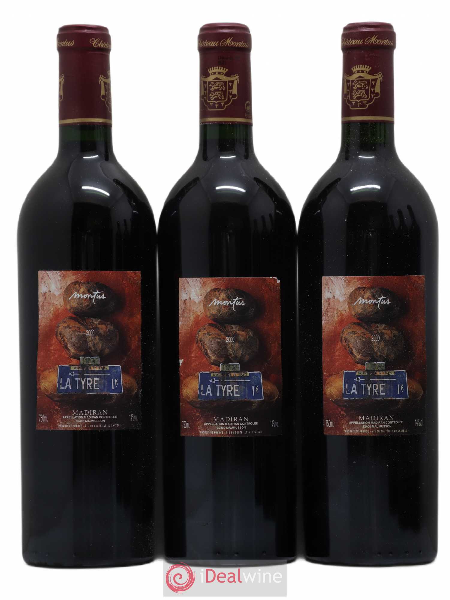 Madiran Château Montus-La Tyre Alain Brumont 2000 - Lot de 6 bouteilles - 1