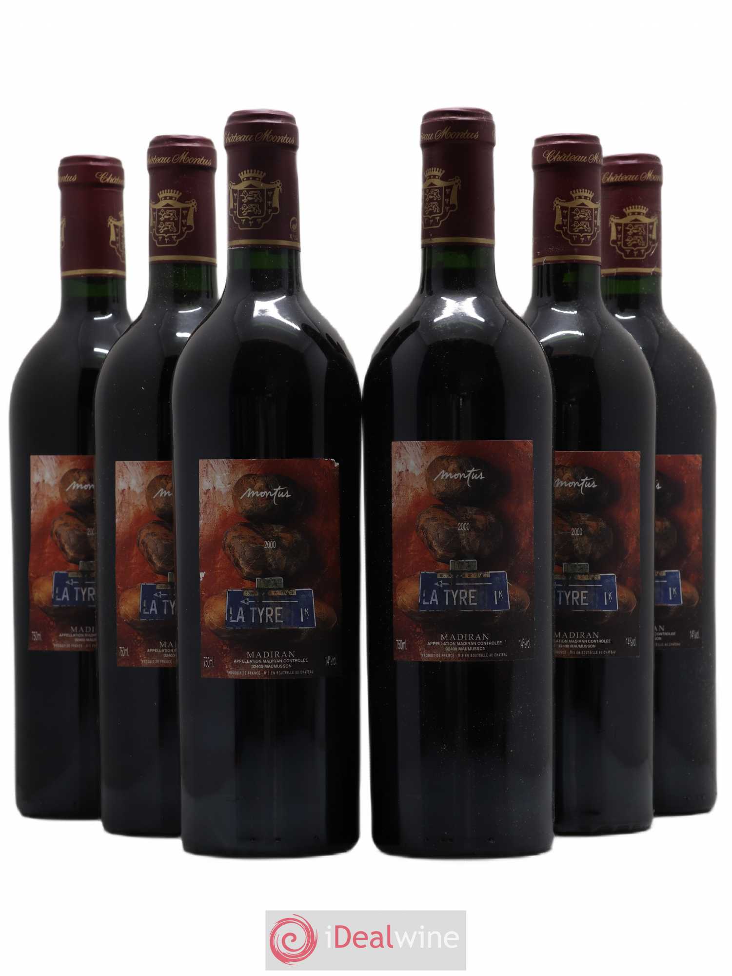 Madiran Château Montus-La Tyre Alain Brumont 2000 - Lot de 6 bouteilles - 0
