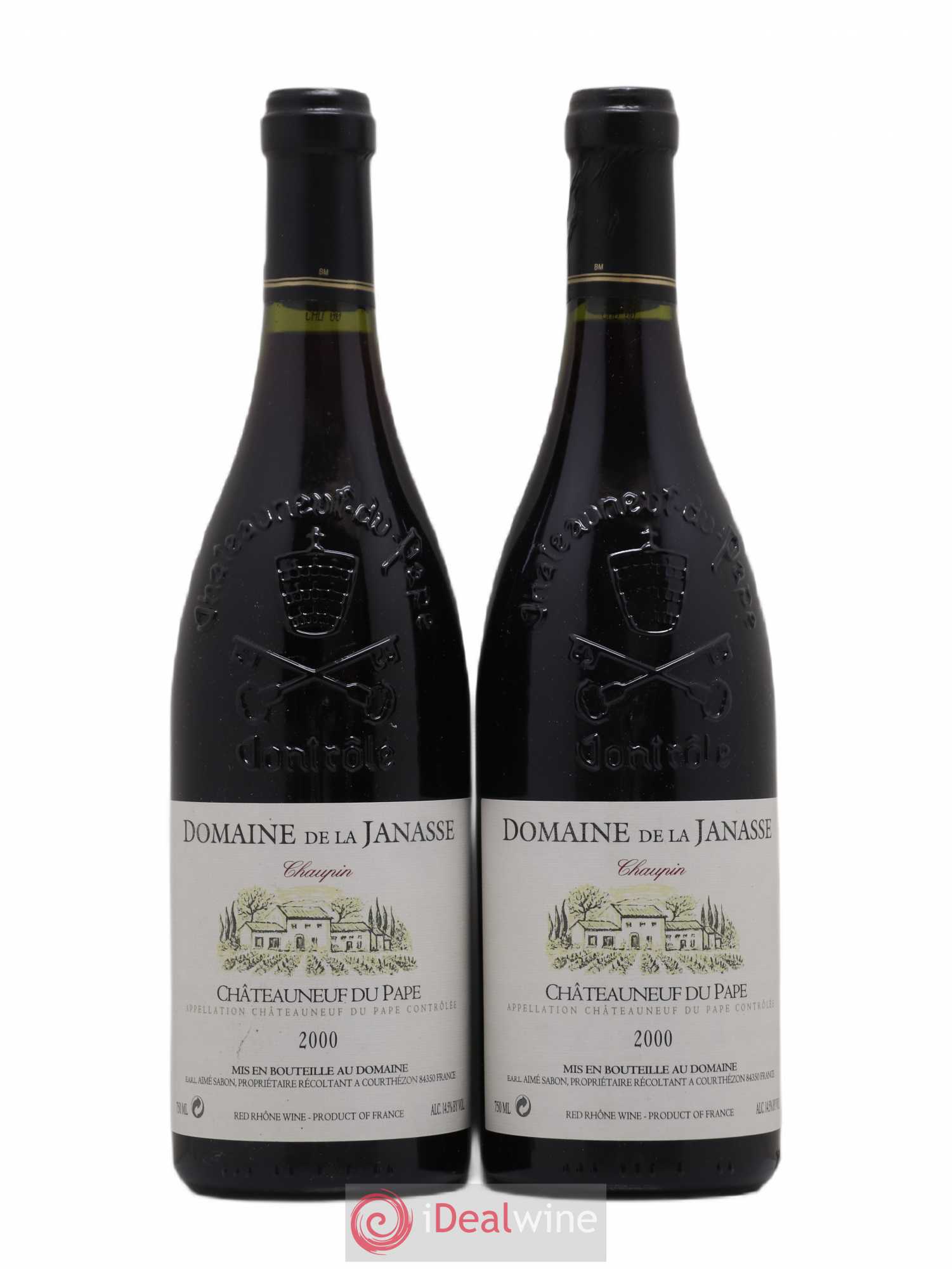 Châteauneuf-du-Pape Cuvée Chaupin La Janasse (Domaine de) 2000 - Lot de 2 bouteilles - 0