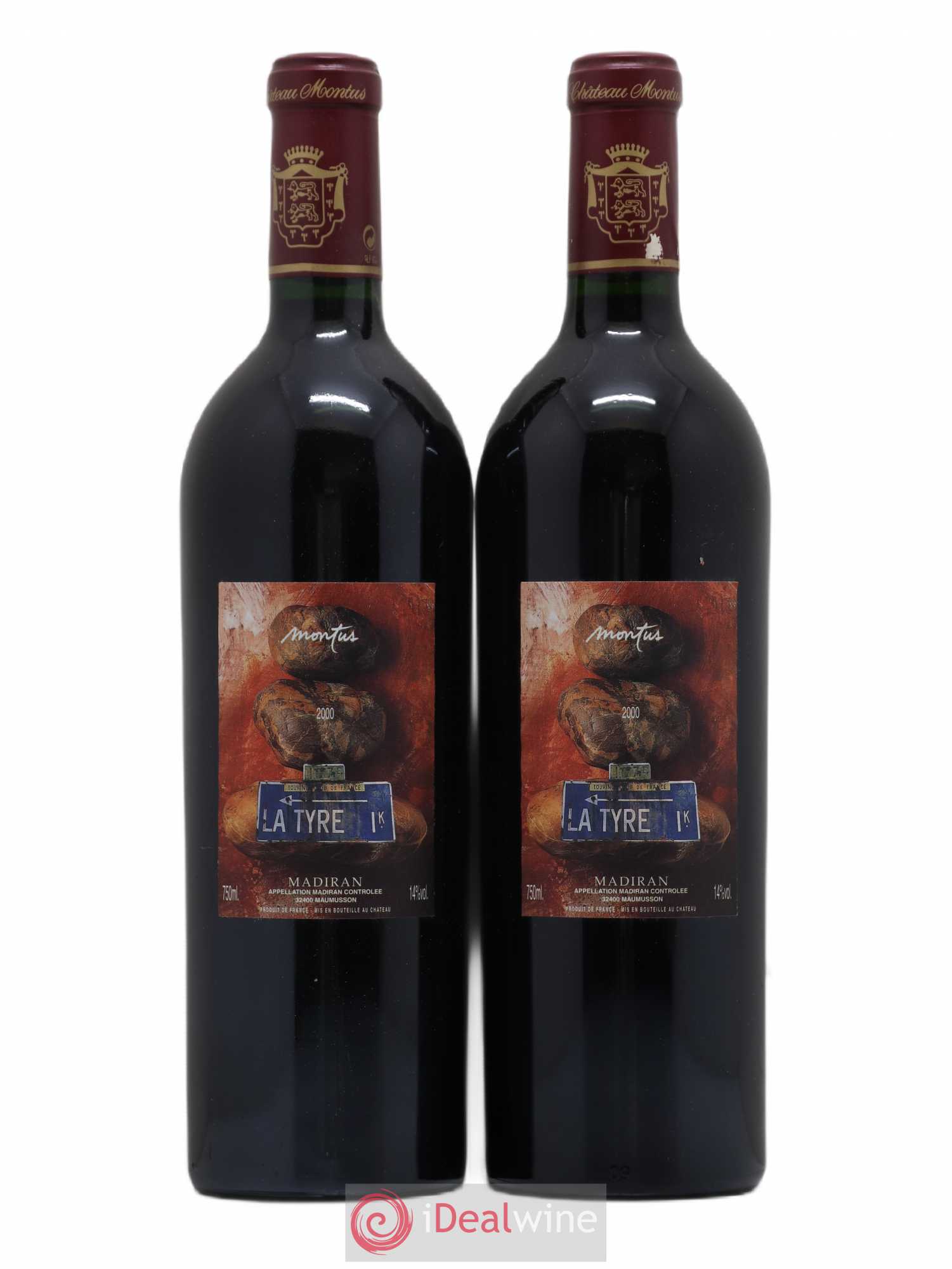 Madiran Château Montus-La Tyre Alain Brumont 2000 - Lot de 2 bouteilles - 0