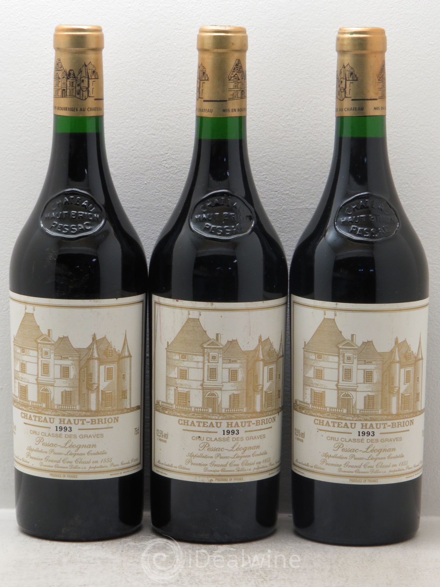 Château Haut Brion 1er Grand Cru Classé 1993 - Lot de 3 bouteilles - 0